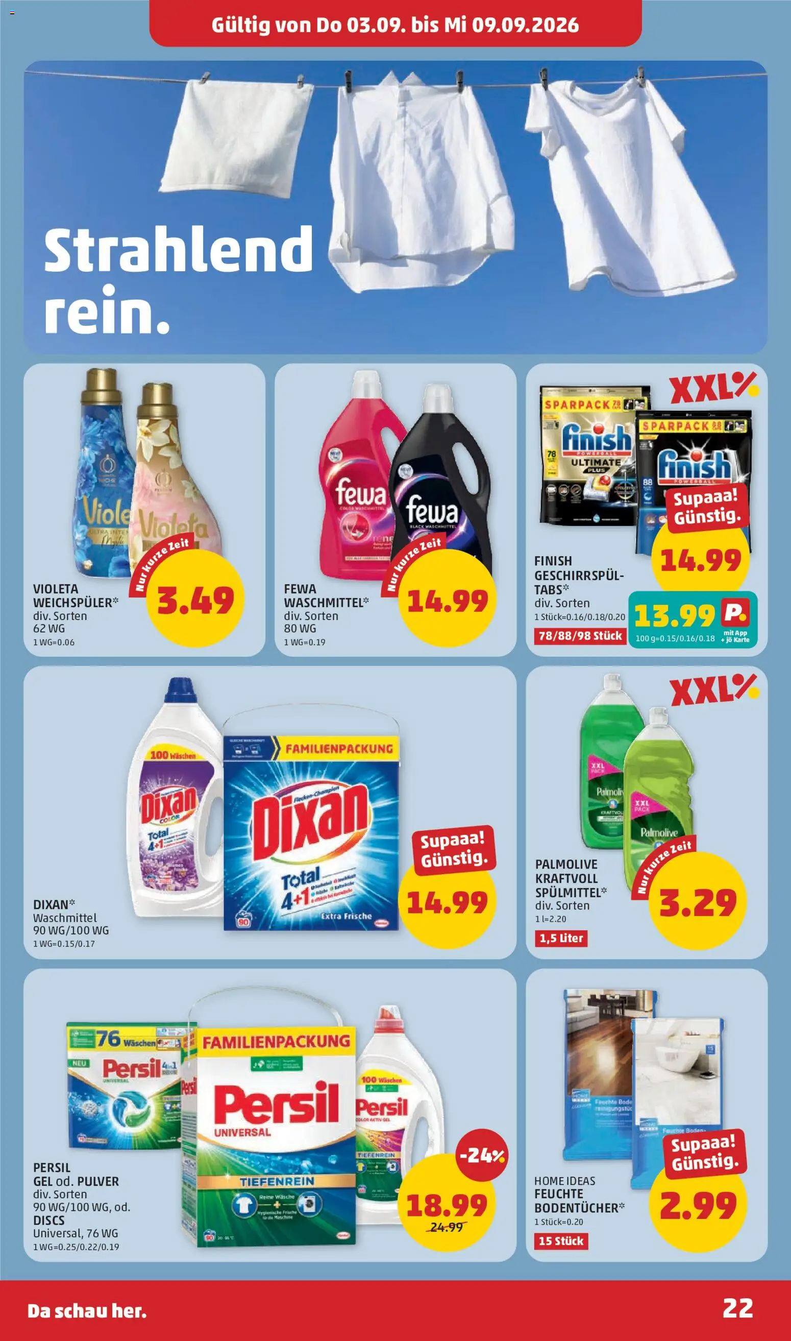 Penny Markt Flugblatt gültig ab 03.09.2026 | Seite: 22 | Produkte: Waschmittel