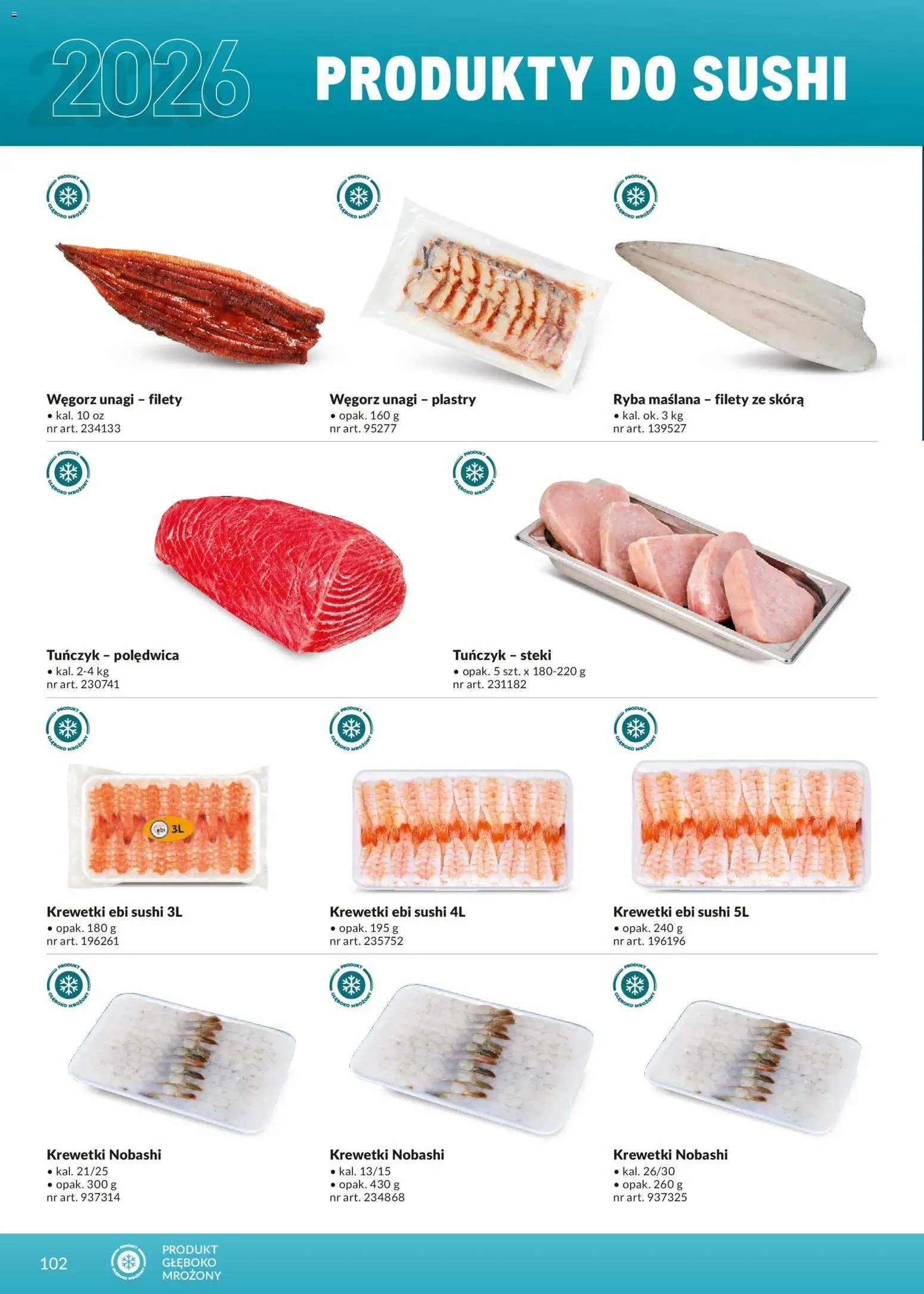 Makro Gazetka - Ultra fresh od 01.03.2026 | Strona: 102 | Produkty: Steki, Krewetki, Tuńczyk, Ryba