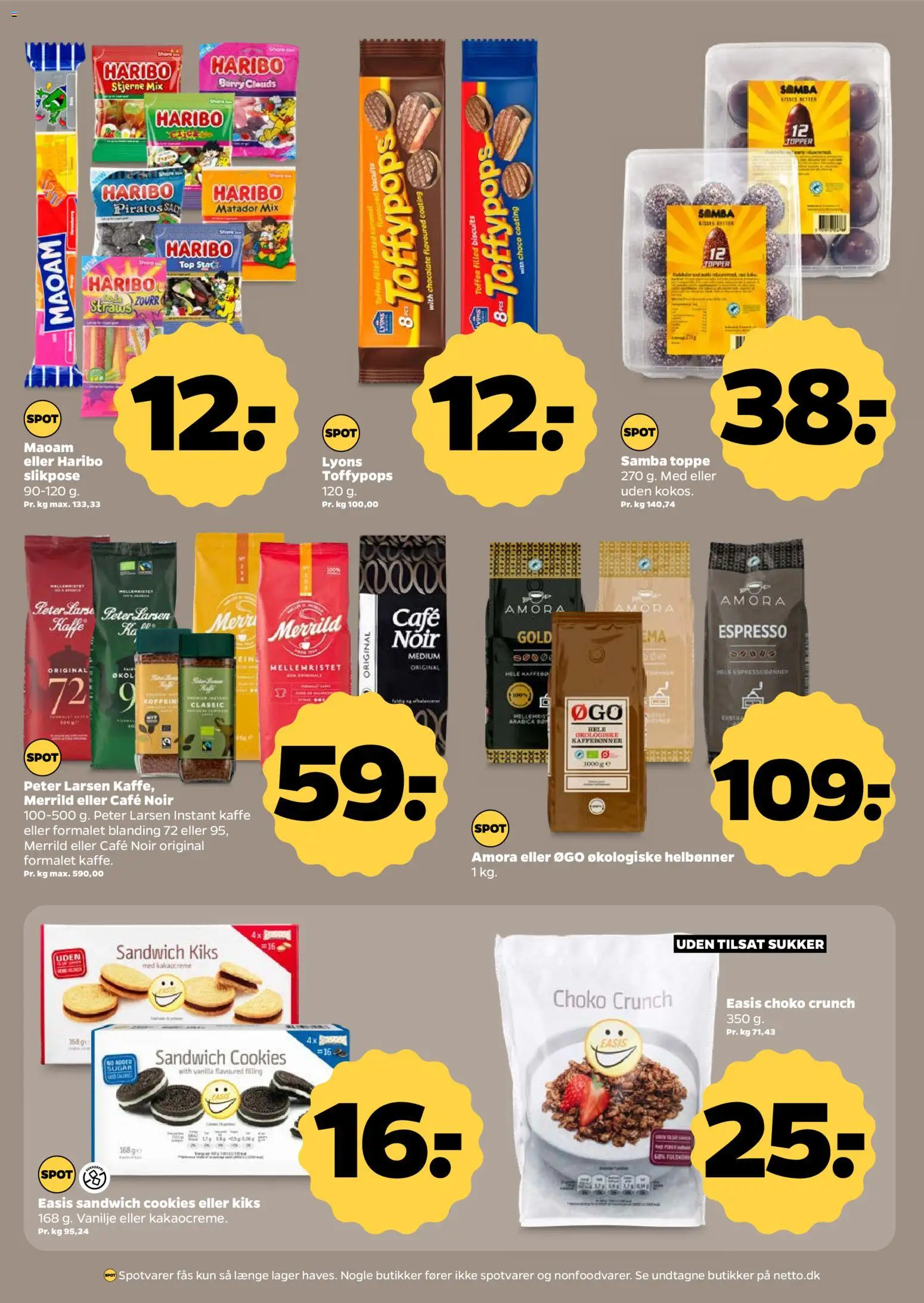 Netto tilbudsavis – gyldig fra 15/08/2026 | Side: 16 | Produkter: Kiks, Kaffe, Sukker, Instant Kaffe
