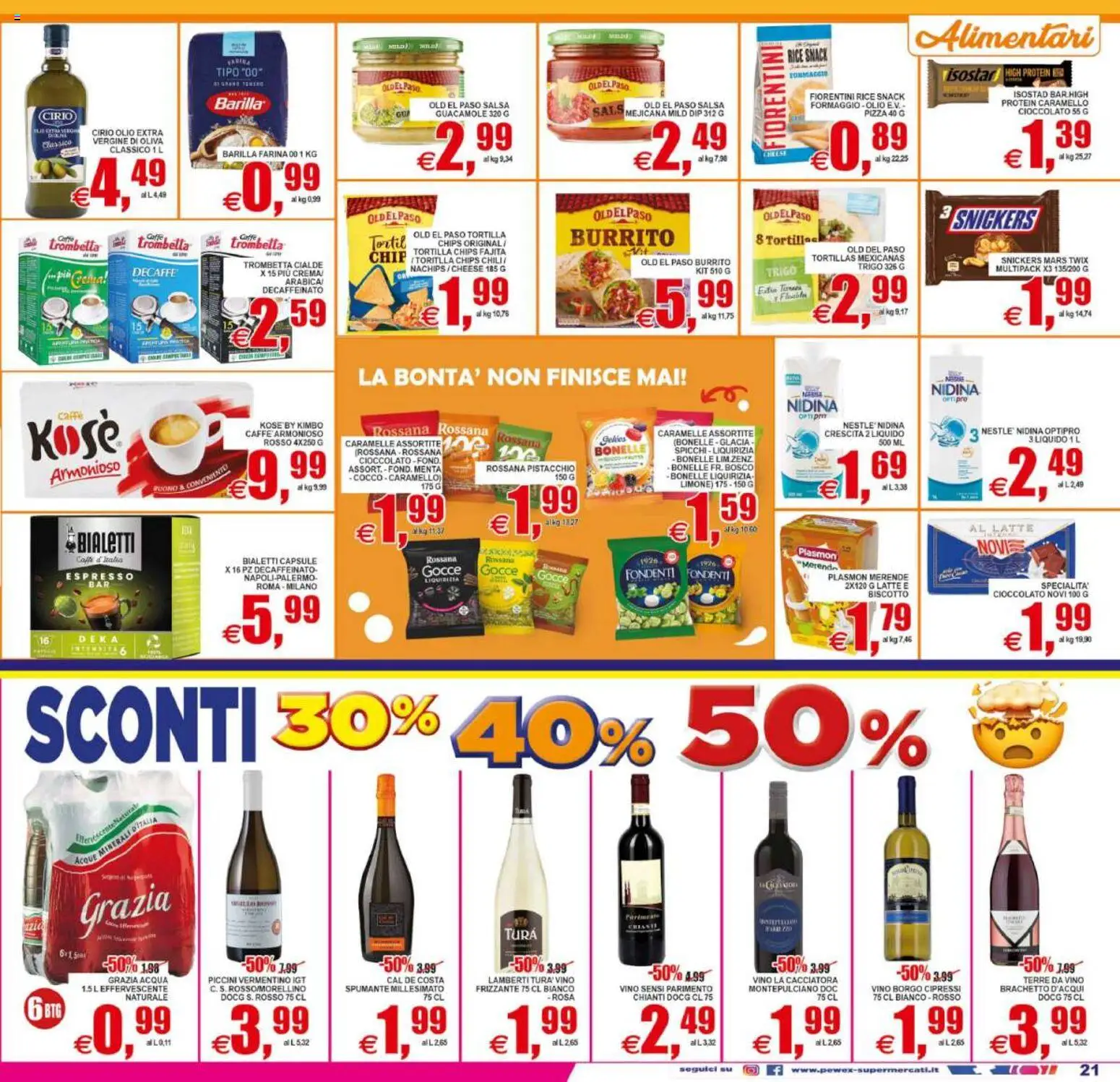 Volantino Pewex del 02/09/2026 | Pagina: 21 | Prodotti: Pistacchio, Vino, Spumante, Guacamole