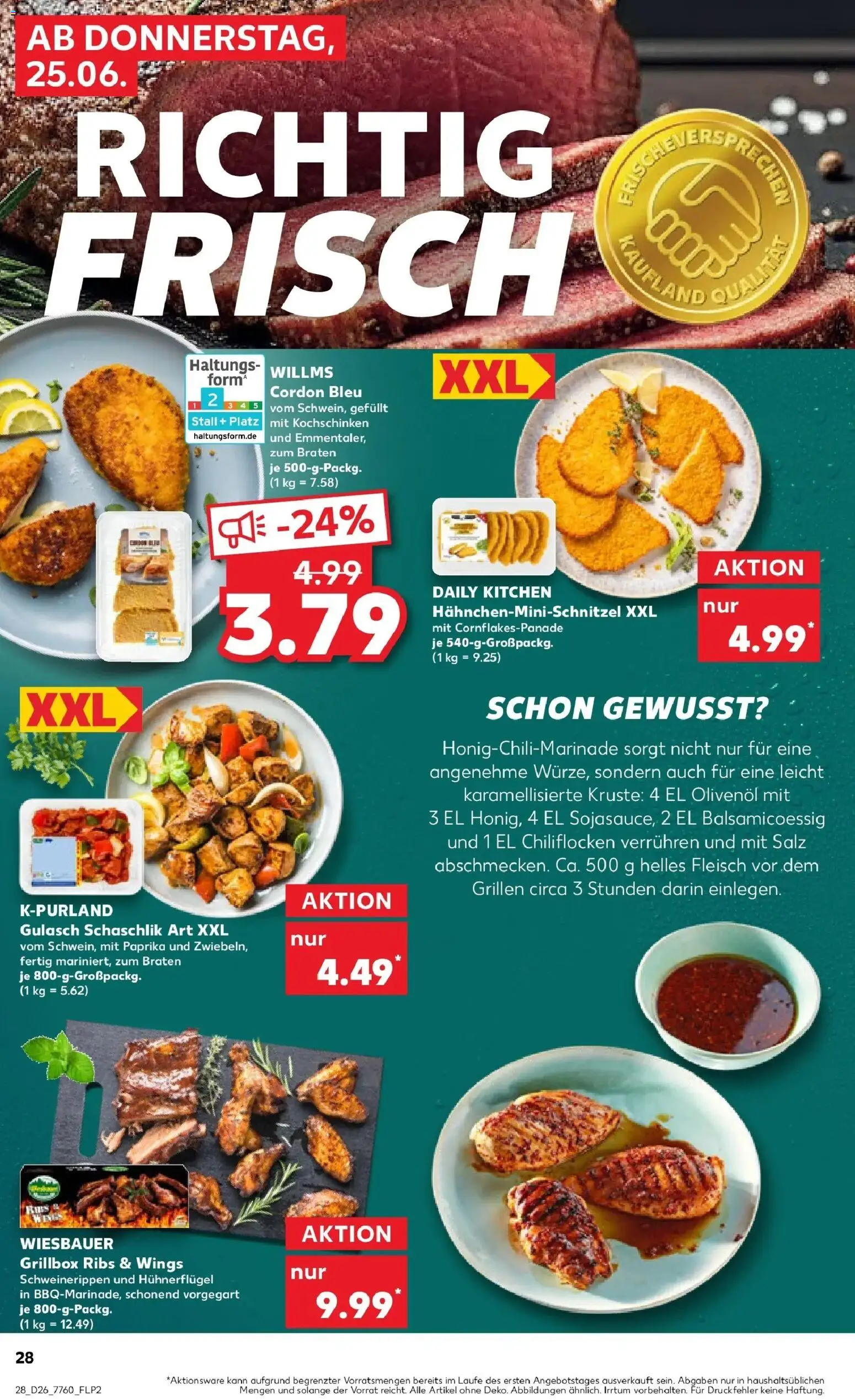 Kaufland Prospekt Dillingen An Der Donau – gültig ab 22.06.2026 | Seite: 45 | Produkte: Olivenol, Schnitzel, Paprika, Gulasch