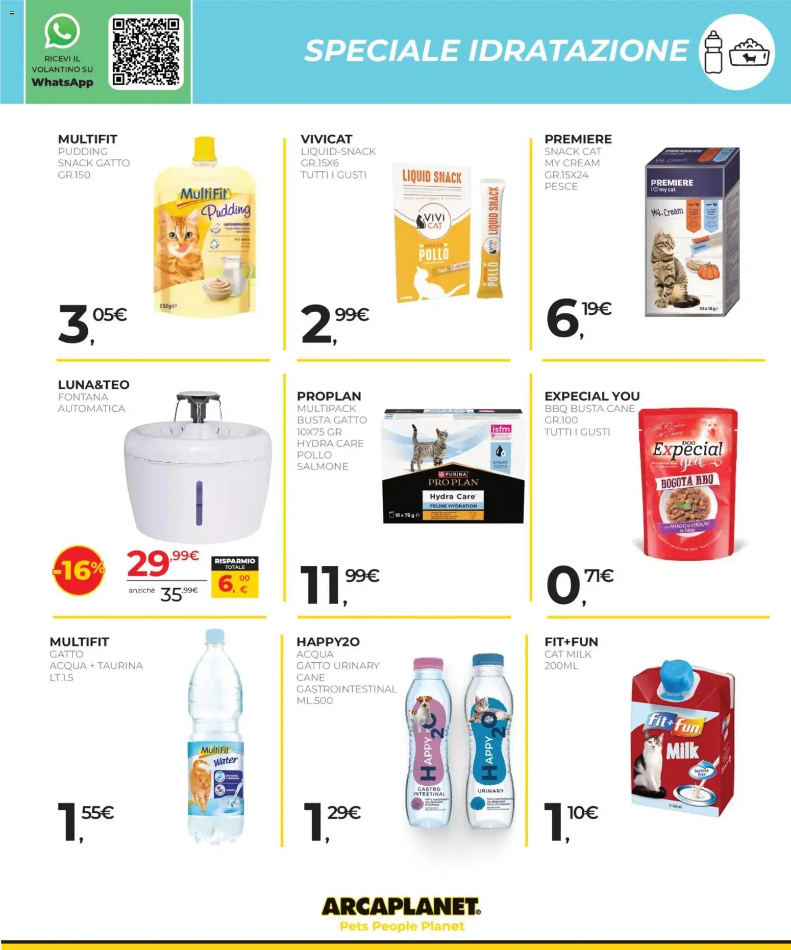 Volantino Arcaplanet del 23/07/2026 | Pagina: 7 | Prodotti: Pollo, Pesce, Acqua, Verdure