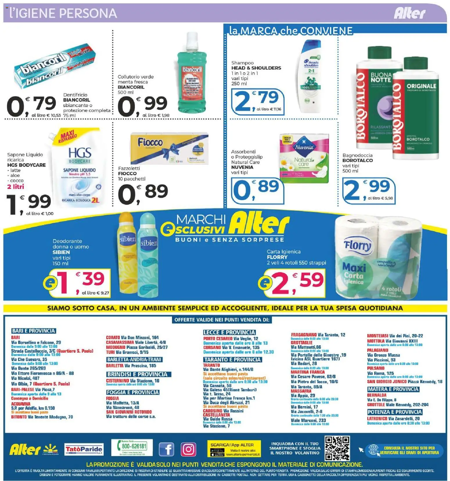 Volantino Alter Discount del 15.05.2026 | Pagina: 12 | Prodotti: Carta igienica, Sapone, Deodorante, Collutorio
