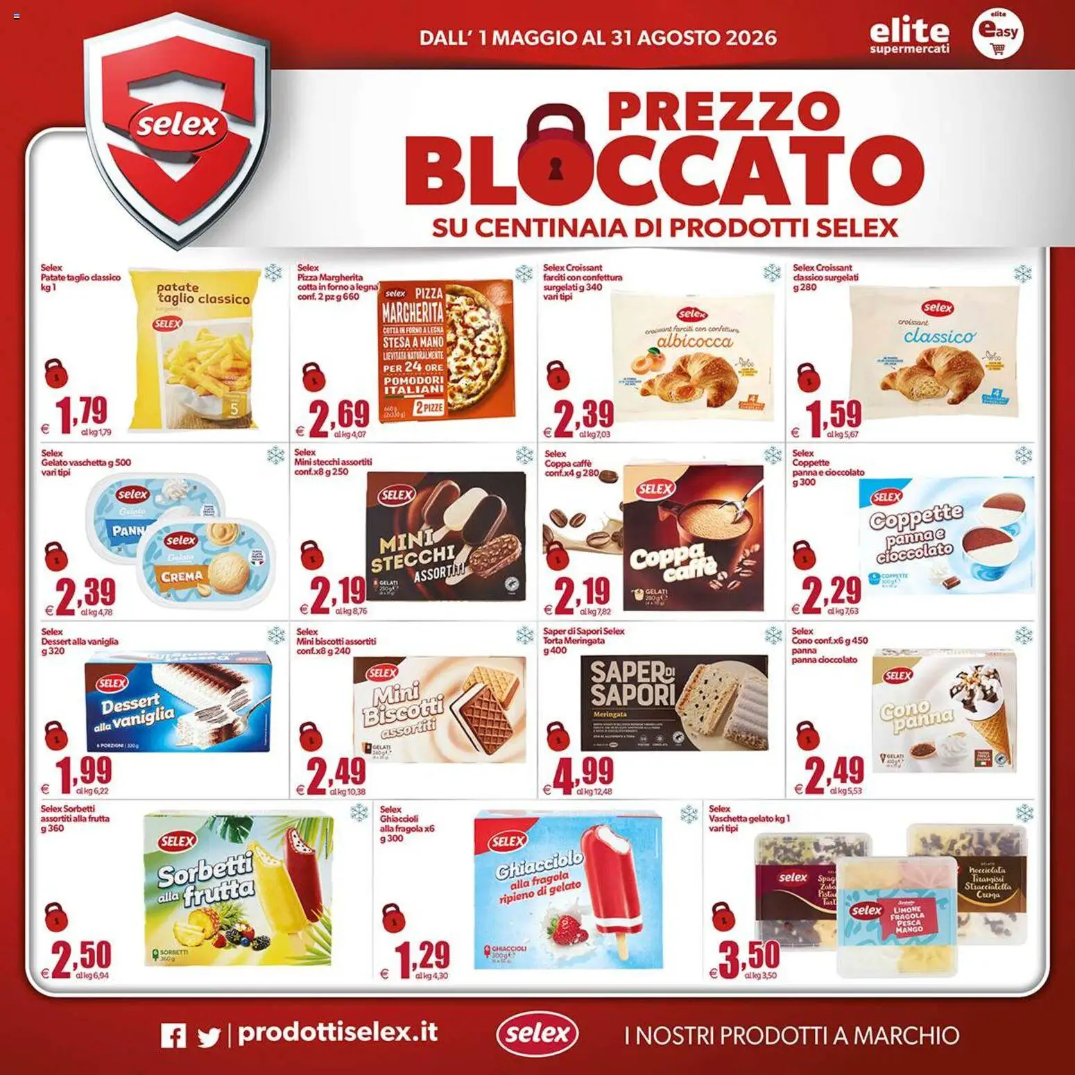 Volantino Elite Supermercati del 01.05.2026 | Pagina: 9 | Prodotti: Ghiaccioli, Torta, Forno, Stracciatella