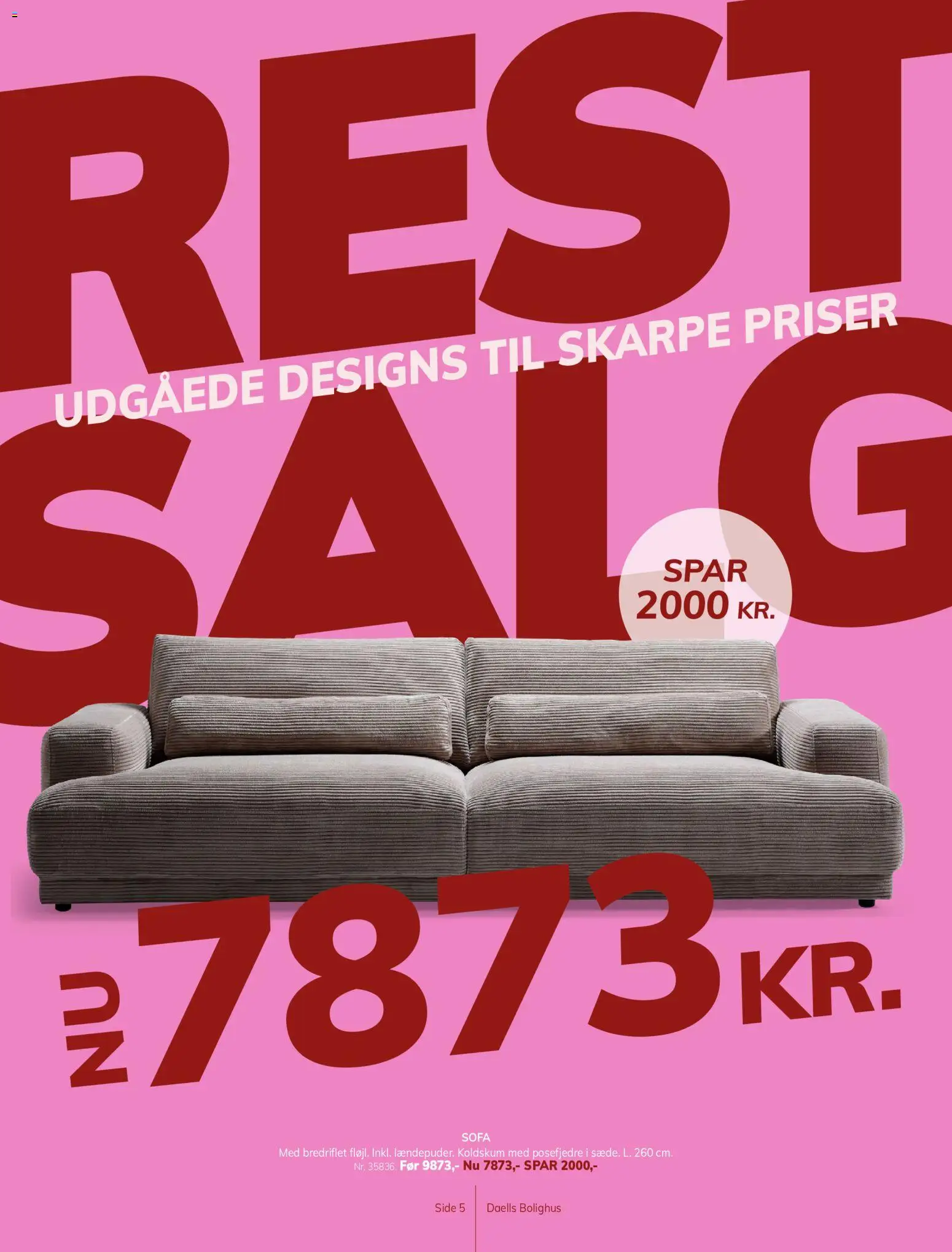 Daells Bolighus tilbudsavis – gyldig fra 20.05.2026 | Side: 5 | Produkter: Sofa