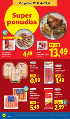 Lidl katalog akcije – veljaven od 11.06.2026 | Stran: 50 | Izdelki: Hrenovke, Zar, Sir, Salama