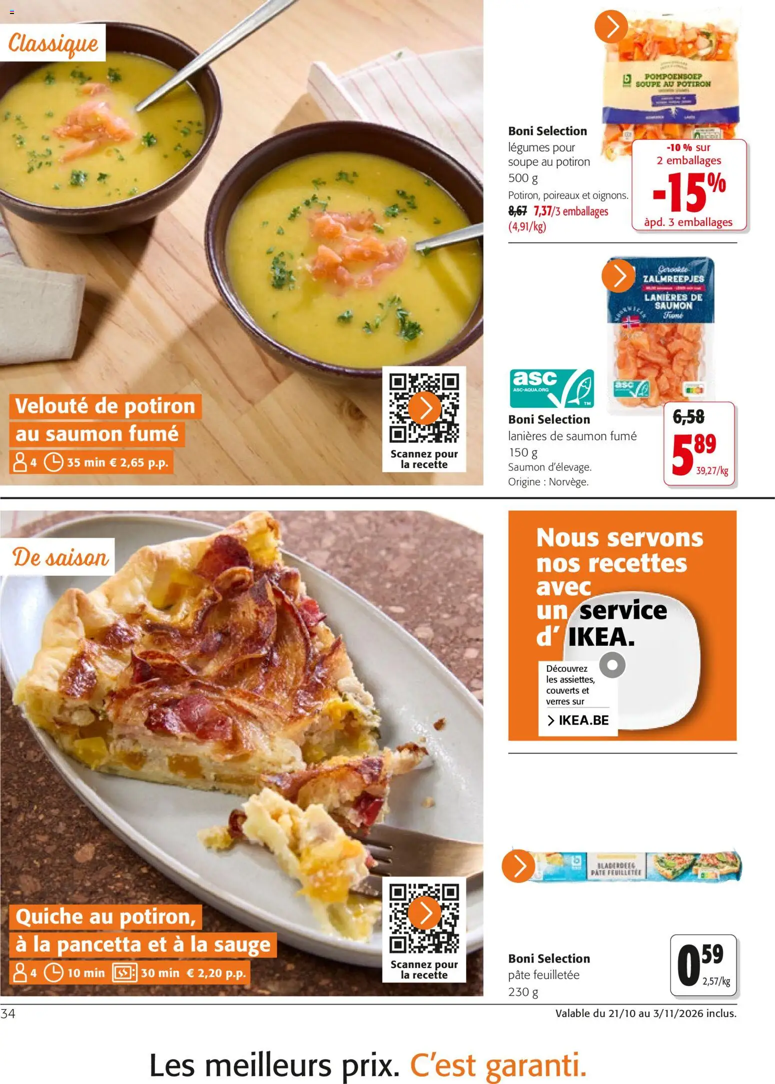 {H1} | Page: 34 | Produits: Couverts, Soupe, Poireaux, Pancetta