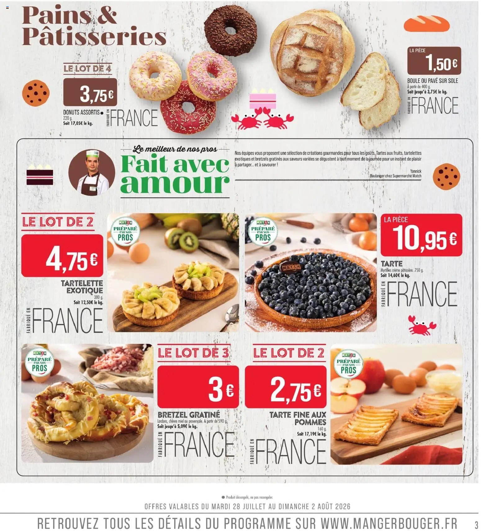 {H1} | Page: 3 | Produits: Myrtilles, Miel, Pommes, Bretzels