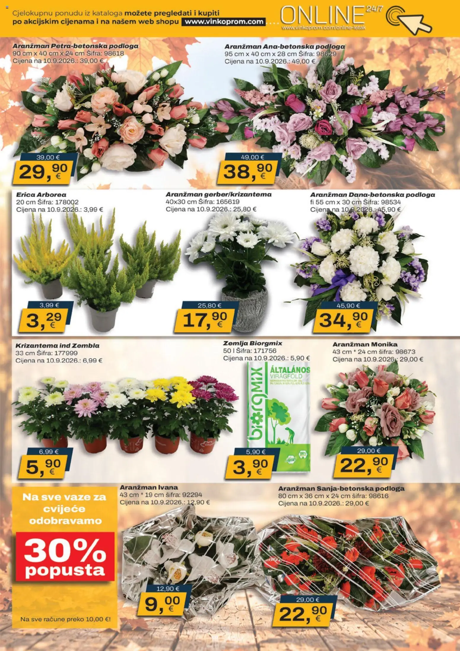 Vinkoprom katalog | vrijedi od 01.10.2026 | Stranica: 7 | Proizvodi: Cvijeće, Zemlja, Podloga
