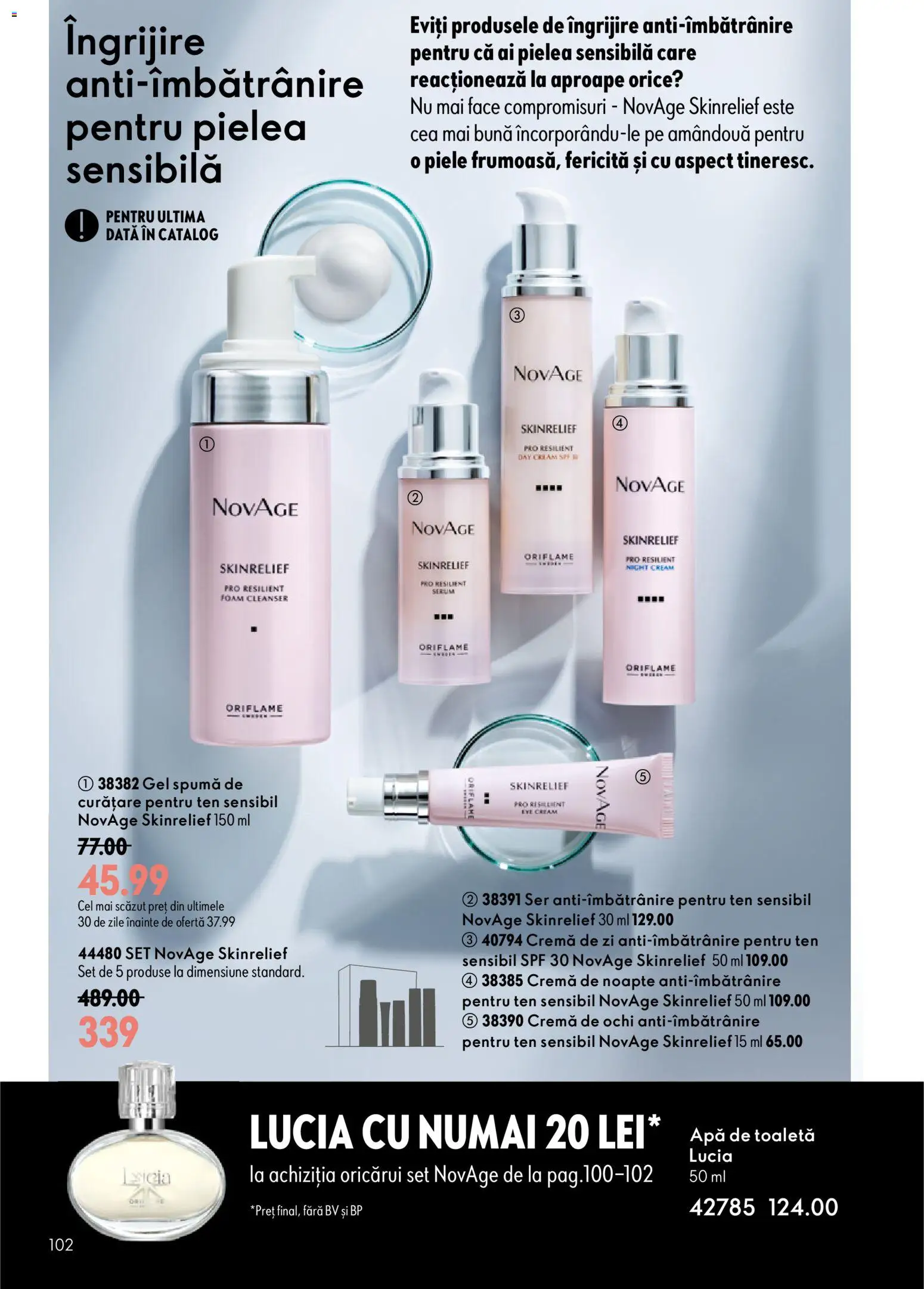 Noul catalog Oriflame – valabil de la 08.07.2026 | Pagină: 102 | Produse: Cremă de noapte, Toaletă, Apă de toaletă, Cremă
