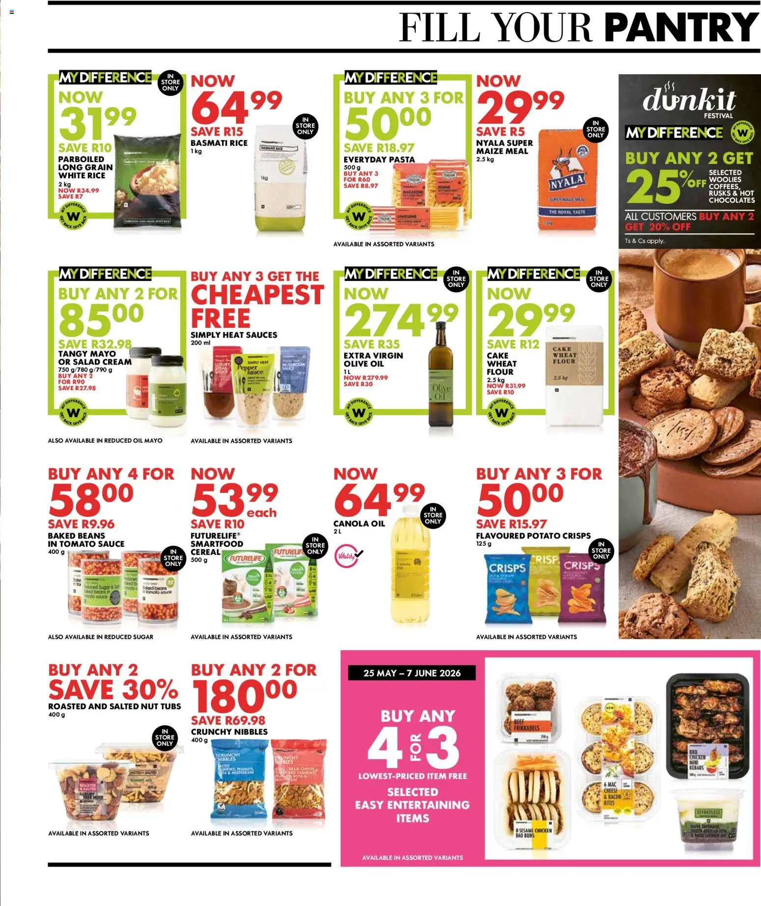 New Woolworths catalogue – valid from 08.06.2026 | Page: 5 | Products: Maize meal, Cheese, Rice, Cream