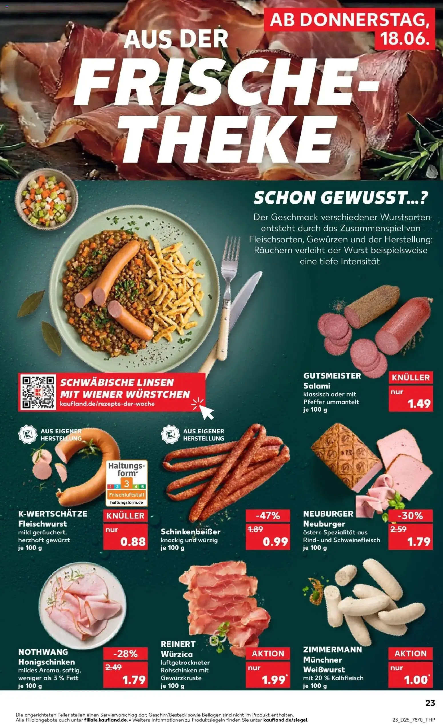 Kaufland Prospekt Weingarten – gültig ab 15.06.2026 | Seite: 28 | Produkte: Wiener wurstchen, Pfeffer, Wurst, Schweinefleisch