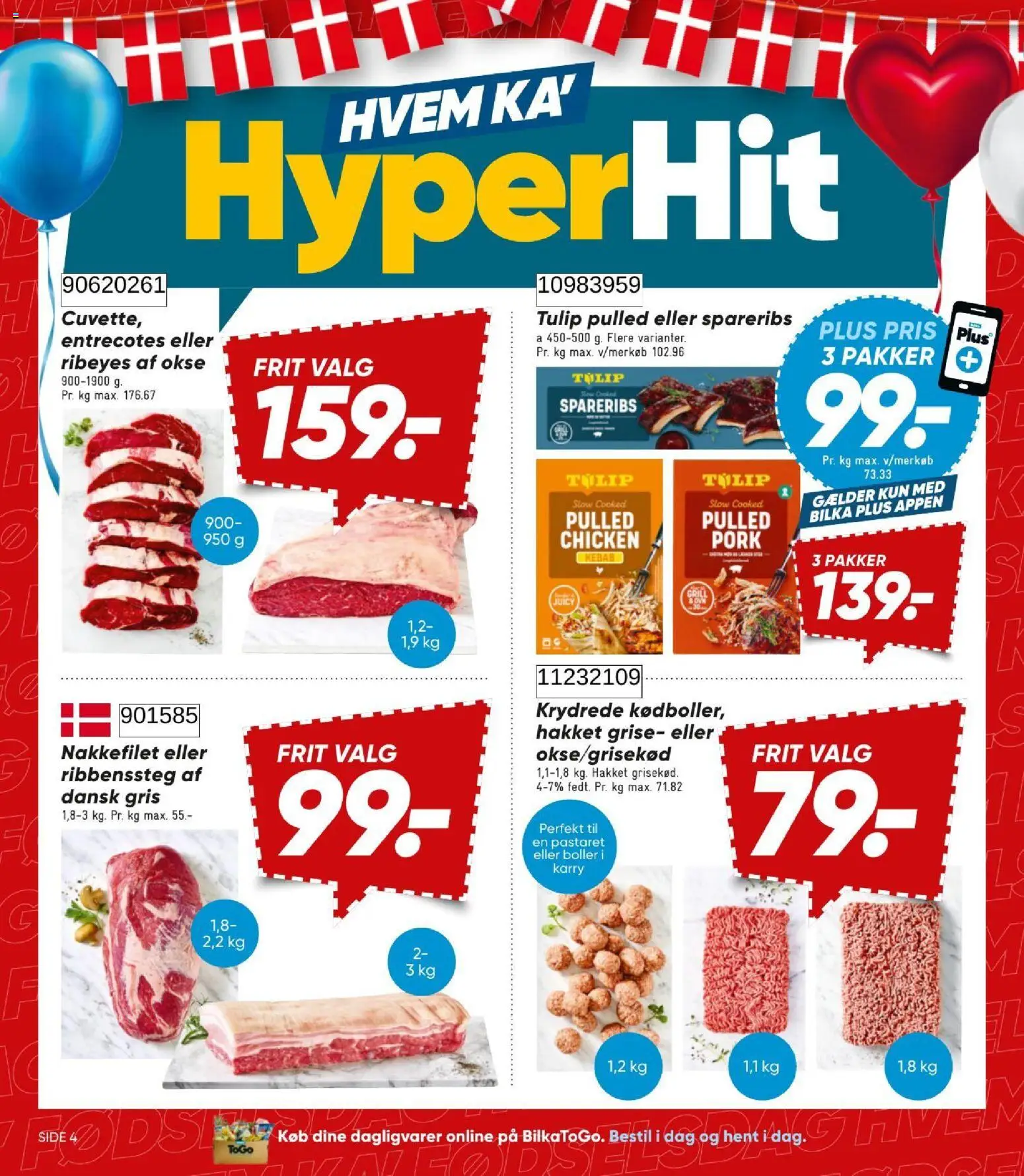 Bilka tilbudsavis – gyldig fra 14/08/2026 | Side: 4 | Produkter: Dagligvarer, Karry, Kebab, Spareribs