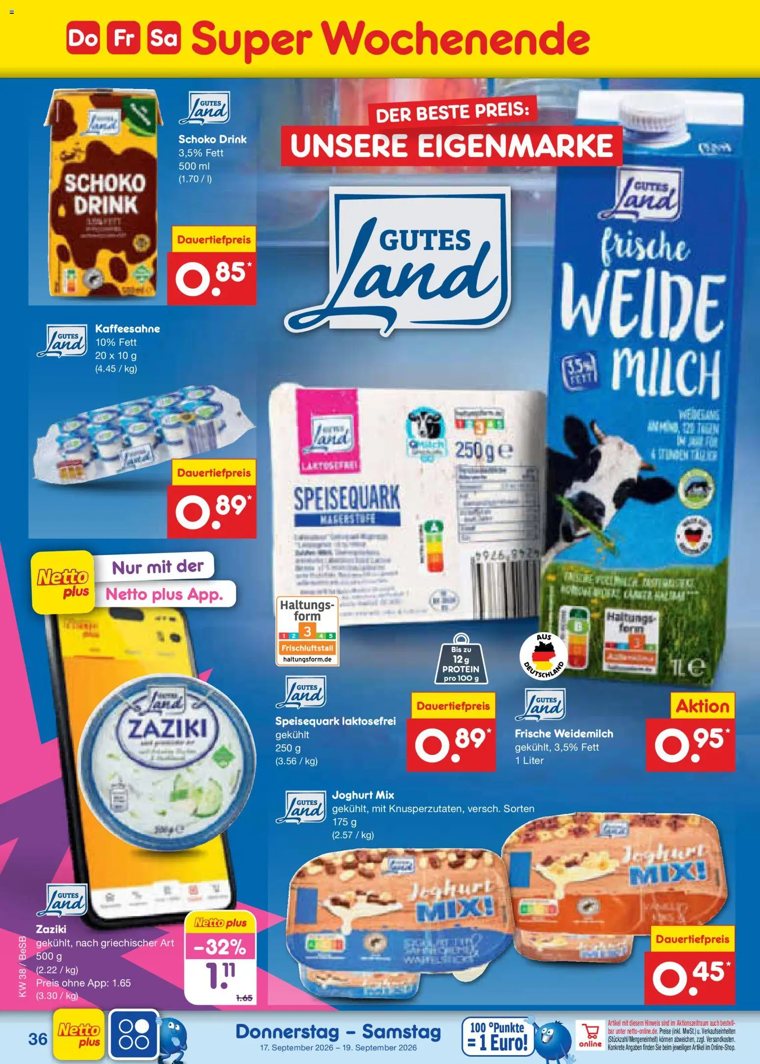 Netto Marken-Discount Prospekt – gültig ab 14.09.2026 | Seite: 50 | Produkte: Milch, Joghurt, Speisequark