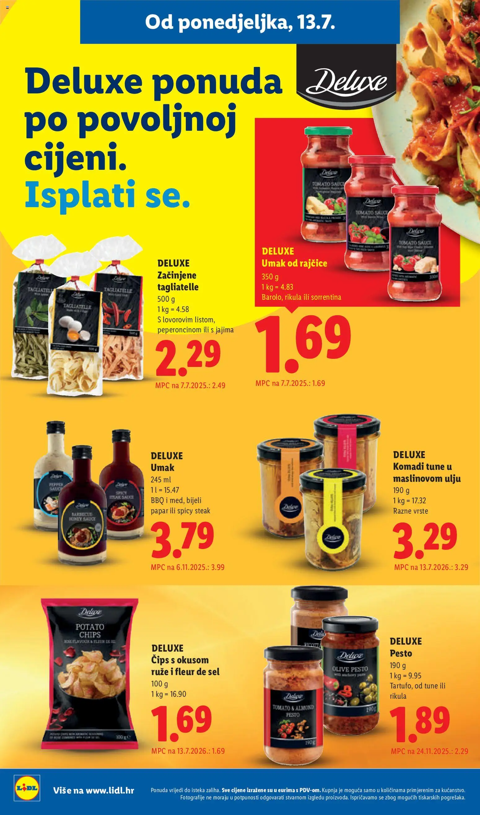 Lidl katalog | vrijedi od 13.07.2026 | Stranica: 16 | Proizvodi: Umak, Papar, Pasta, Tuna