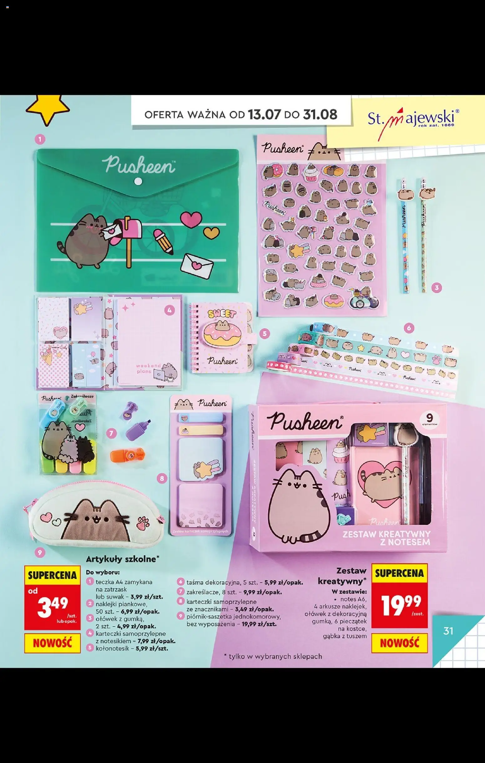 Biedronka gazetka - Powrót Do Szkoły od 06.07.2026 | Strona: 31 | Produkty: Naklejki, Gąbka