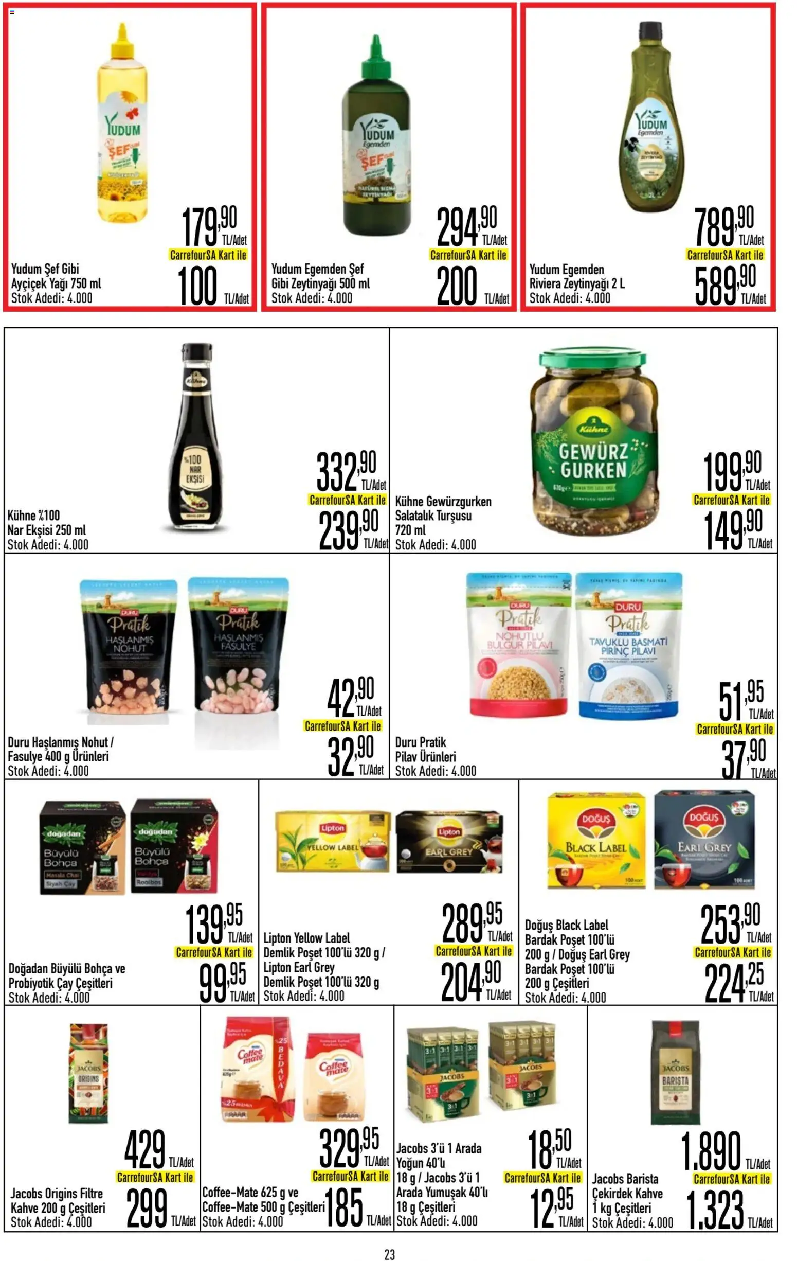 CarrefourSA Katalog - 11.06.2026 tarihinden itibaren geçerlidir | Sayfa: 23 | Ürünler: Fasulye, Pirinç, Nar ekşisi, Nar