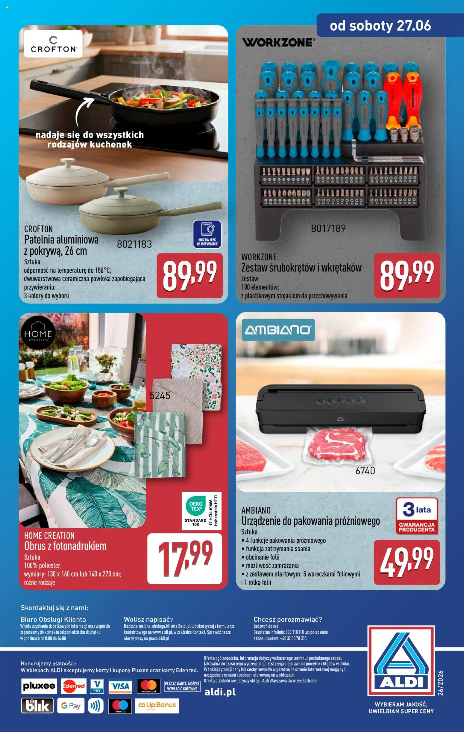 Aldi gazetka - Hity od Środy i od Soboty od 24.06.2026 | Strona: 18 | Produkty: Zestaw śrubokrętów, Patelnia