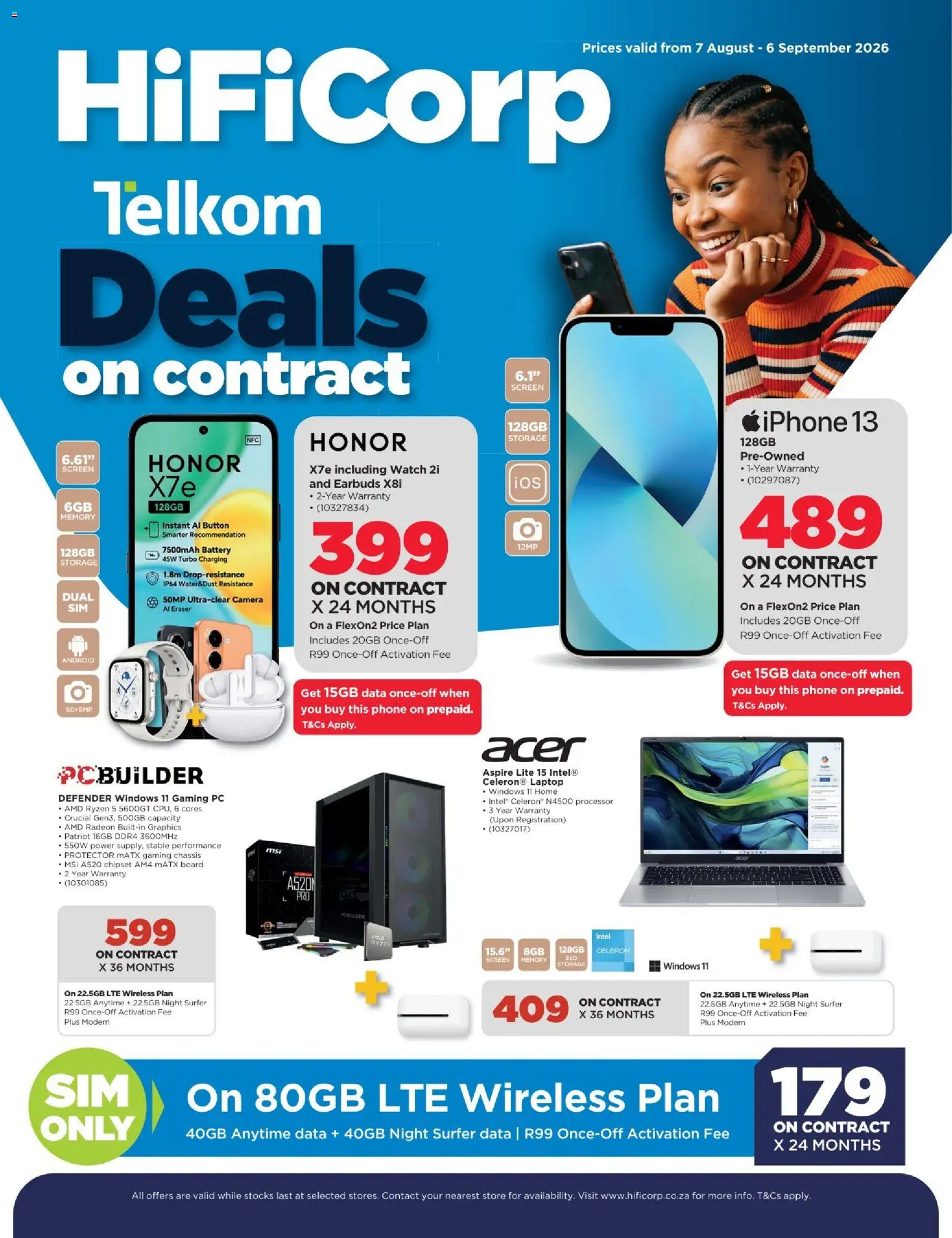 New HiFi Corp catalogue – valid from 07/08/2026 | Page: 1 | Products: Phone, Earbuds, PC, Laptop