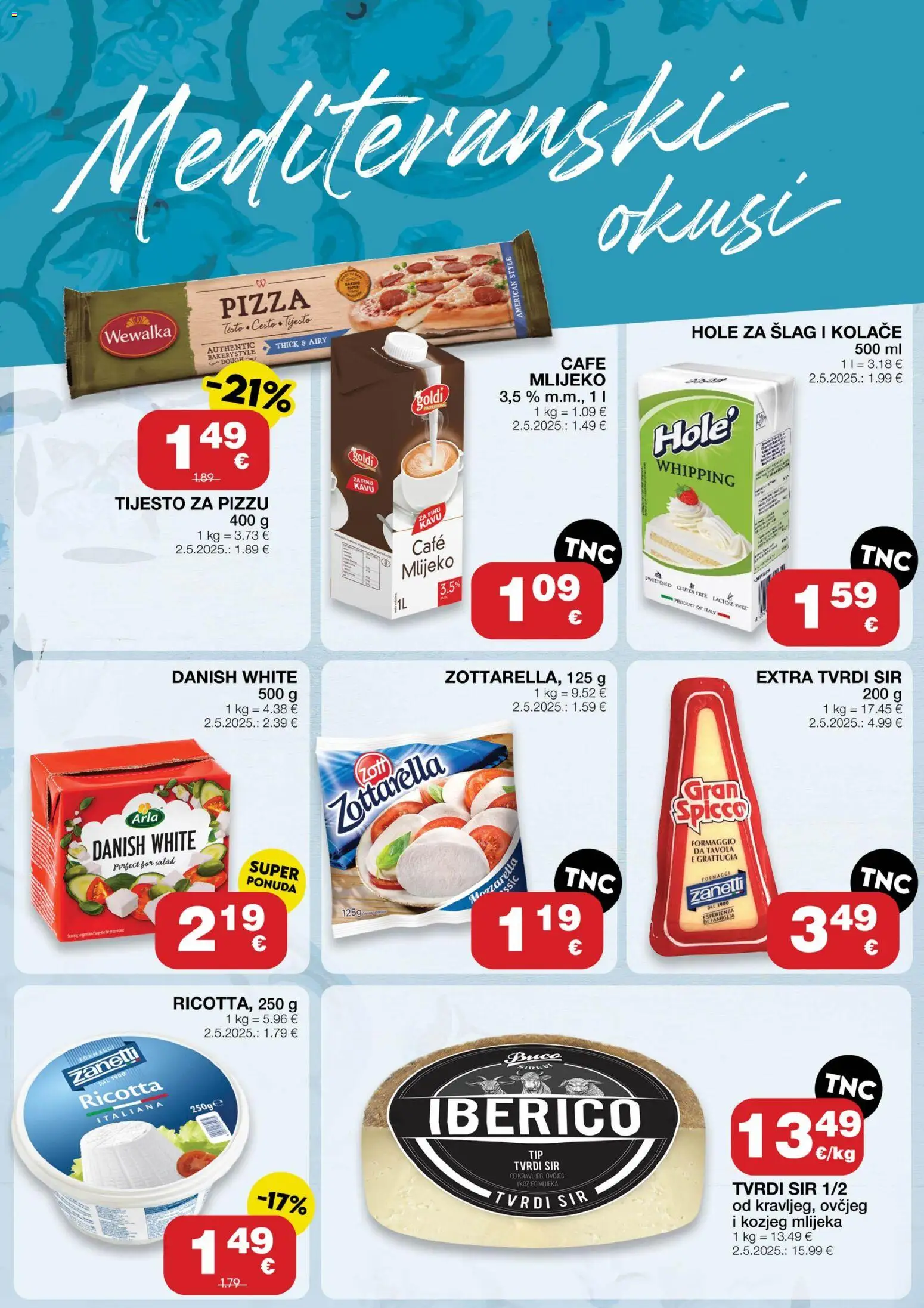 Stanić Diskont katalog | vrijedi od 25.06.2026 | Stranica: 4 | Proizvodi: Mlijeko, Pizza, Šlag, Tvrdi sir