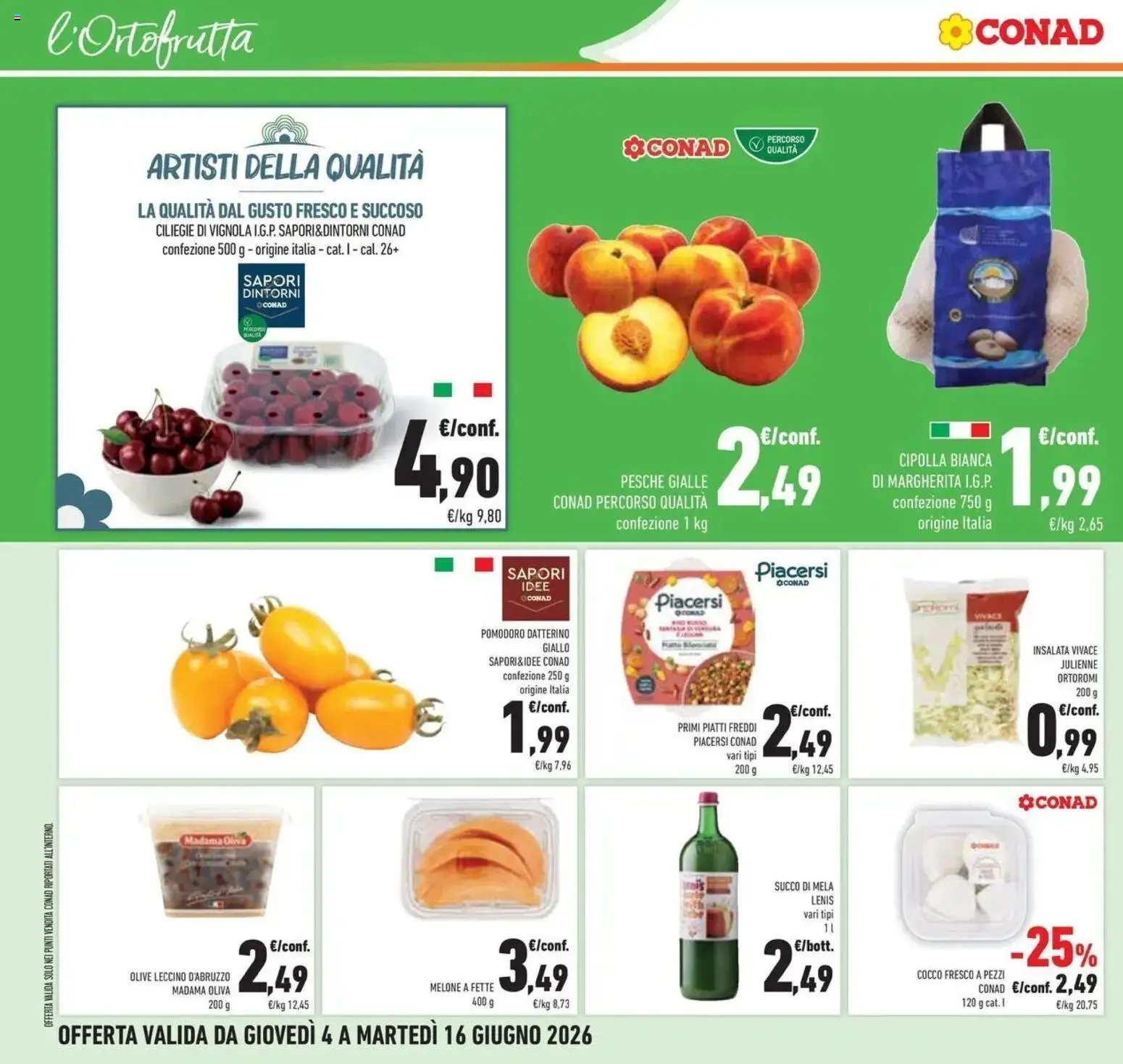 Volantino Conad del 03/06/2026 | Pagina: 20 | Prodotti: Succo, Cipolle, Olive, Cocco