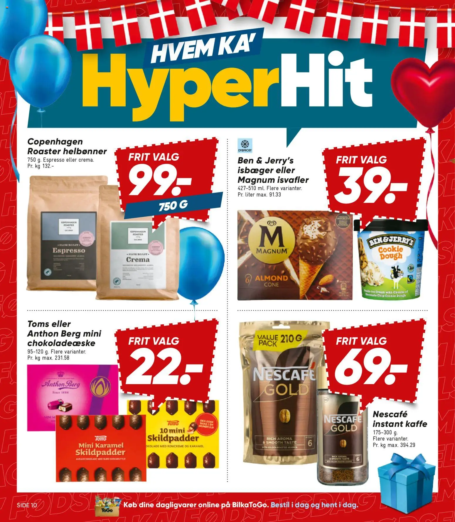 Bilka tilbudsavis – gyldig fra 04/09/2026 | Side: 10 | Produkter: Dagligvarer, Kaffe, Isvafler, Instant Kaffe