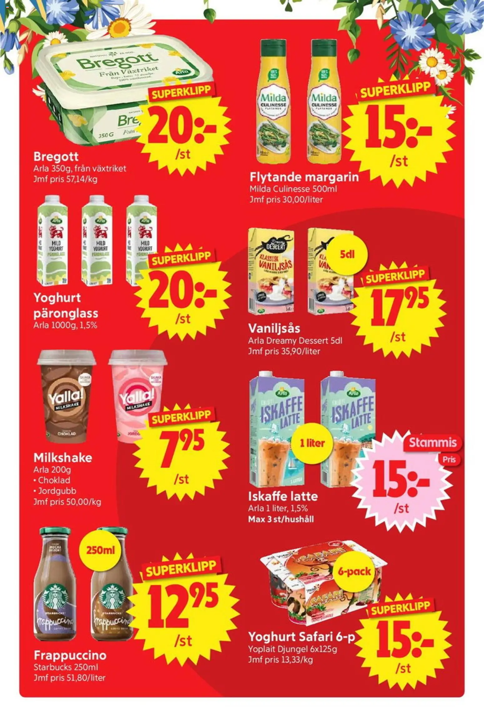 Nya Pulsen reklamblad aktuell från 15.06.2026 | Sida: 12 | Produkter: Margarin, Iskaffe, Yoghurt, Choklad
