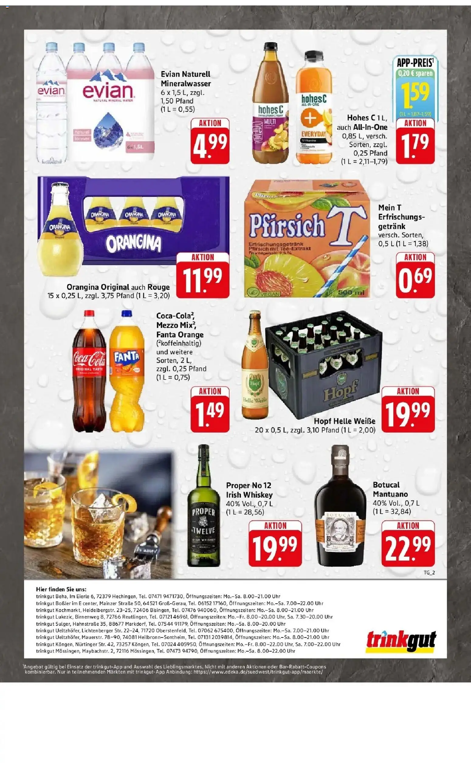 Edeka prospekt Oberstenfeld	 – gültig ab 04.05.2026 | Seite: 57 | Produkte: Rum, Mineralwasser, Pfirsich, Hohes c