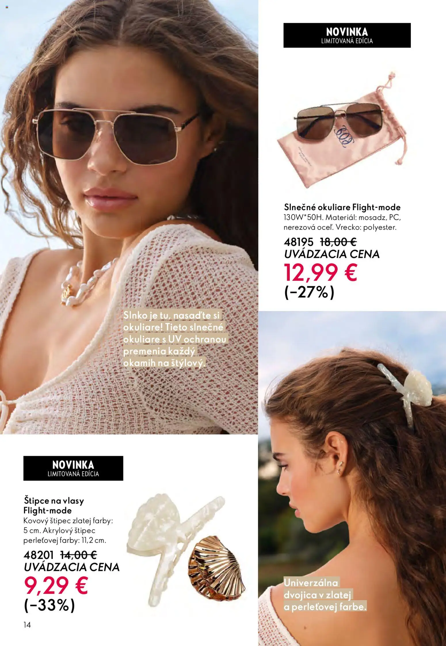 Nové Oriflame akcie – leták je platný od 27.05.2026 | Strana: 14 | Produkty: Okuliare