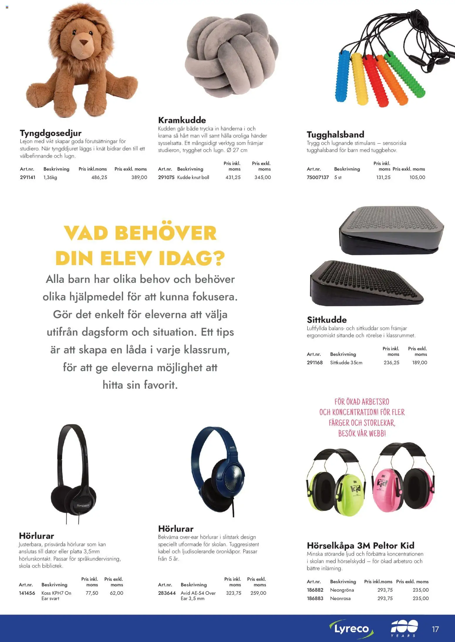 Lyreco reklamblad aktuell från 01/06/2026 | Sida: 17 | Produkter: Verktyg, Kudde, Låda, Hörlurar