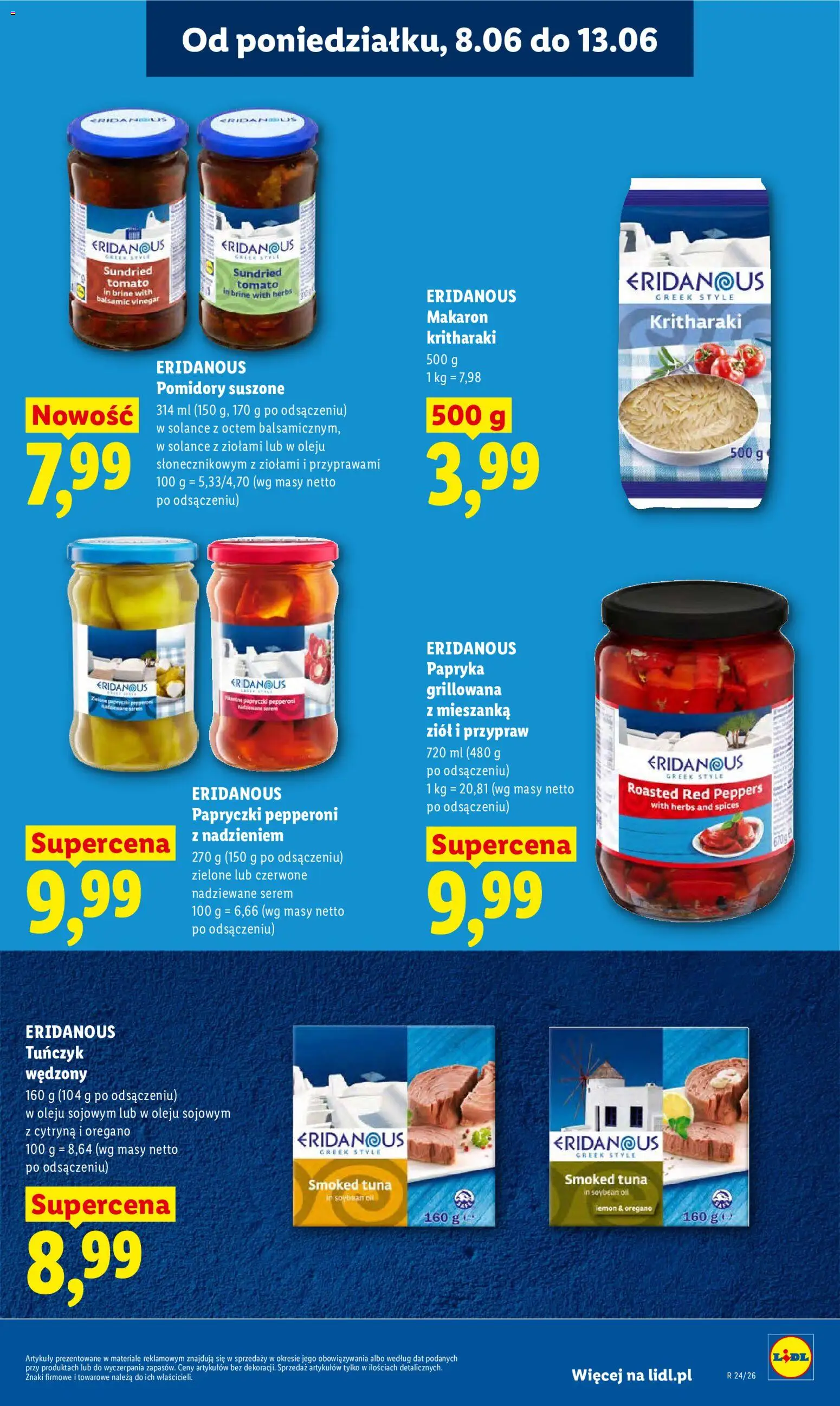 Lidl gazetka od 08.06.2026 | Strona: 43 | Produkty: Cytryna, Pomidory suszone, Tuńczyk, Pomidory