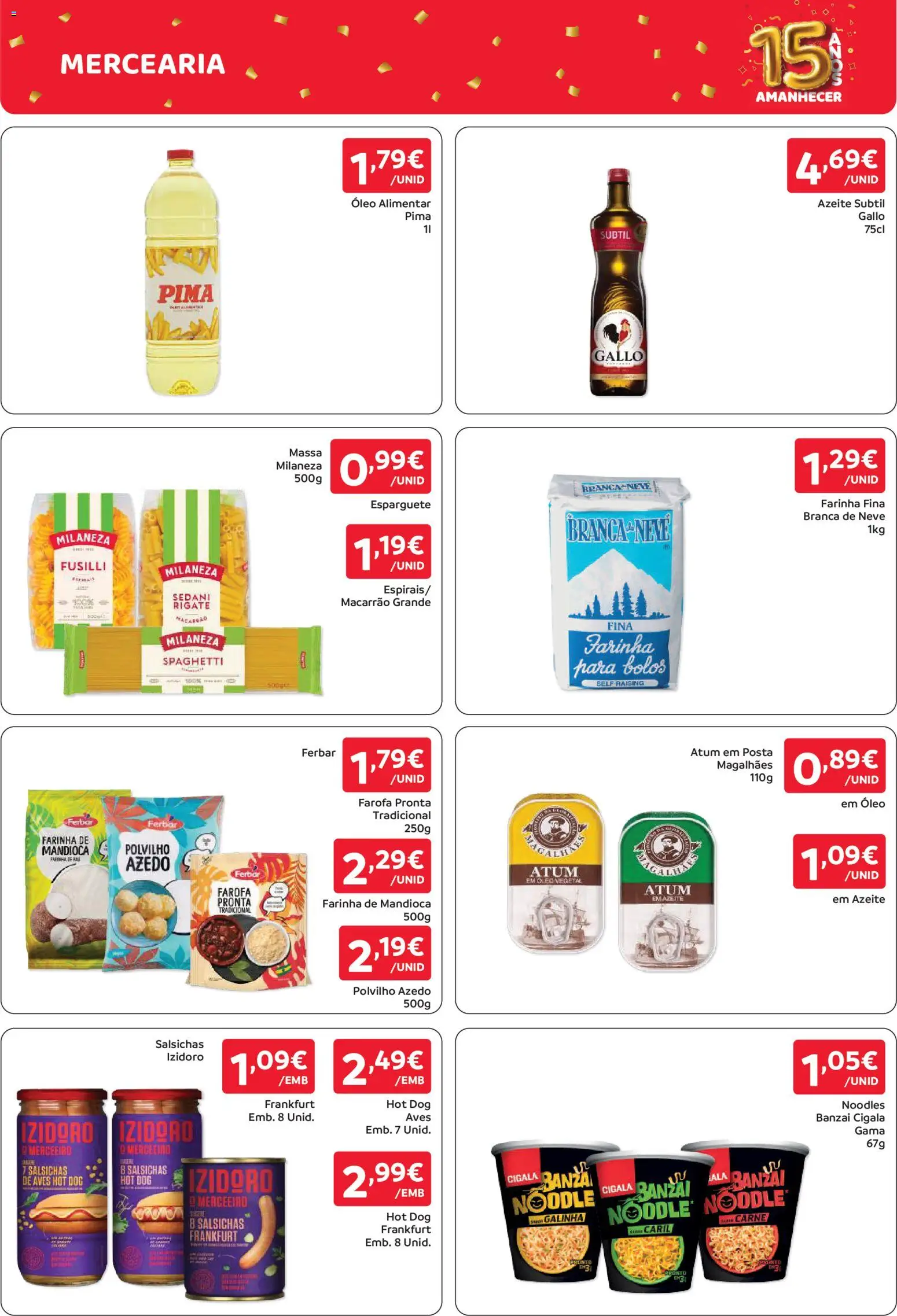 Amanhecer folheto Madeira │ válido de 01/10/2026 | Página: 11 | Produtos: Atum, Óleo vegetal, Salsichas, Farinha