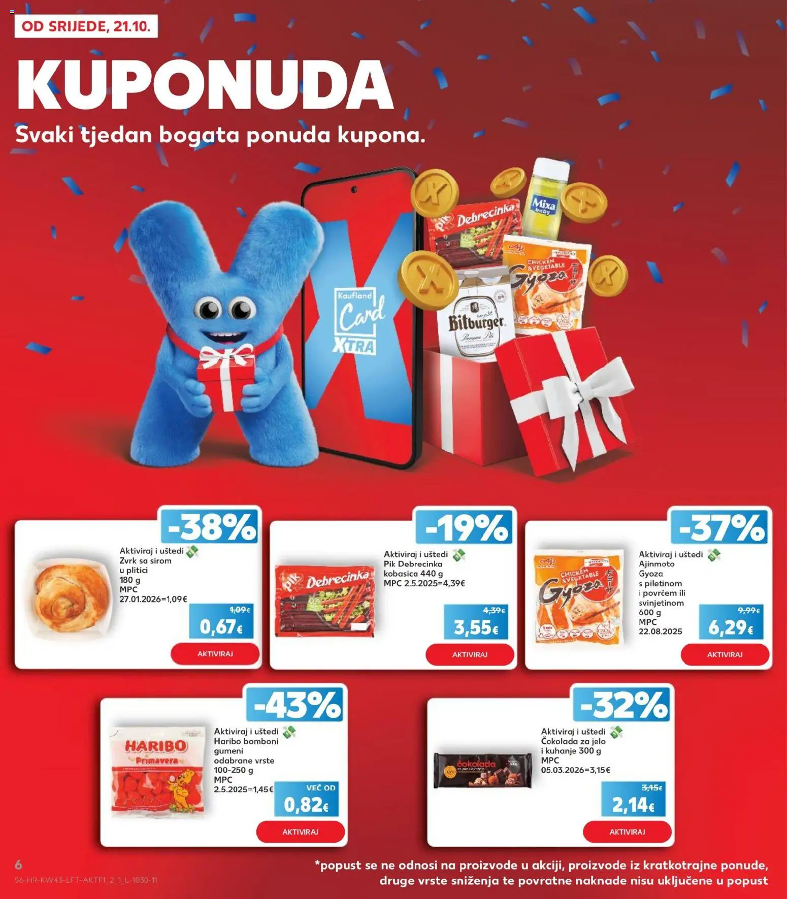 Kaufland katalog | vrijedi od 21.10.2026 | Stranica: 6 | Proizvodi: Čokolada, Bomboni, Kobasica