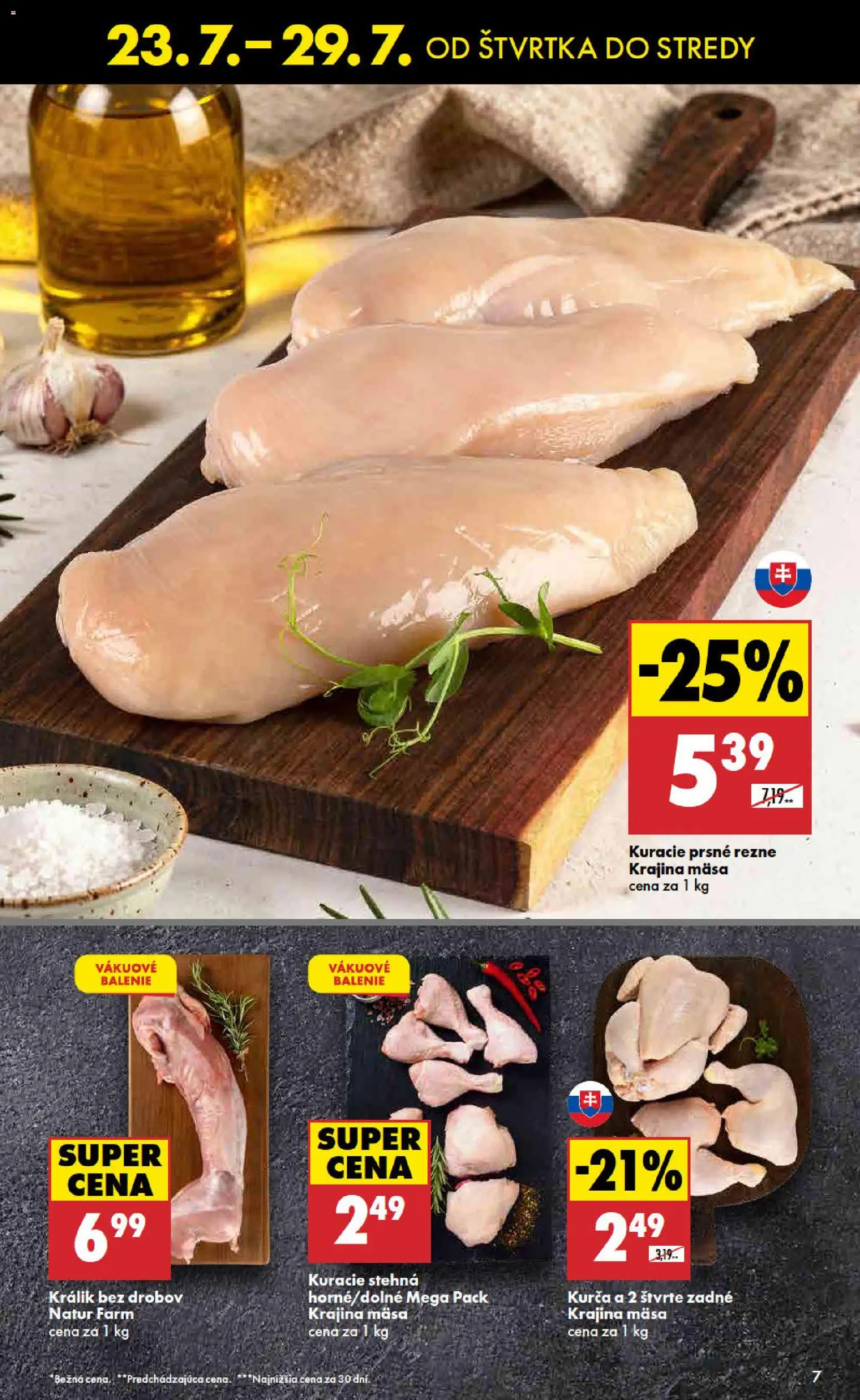 Nové Biedronka akcie – leták je platný od 23.07.2026 | Strana: 7 | Produkty: Kuracie stehná, Kurča