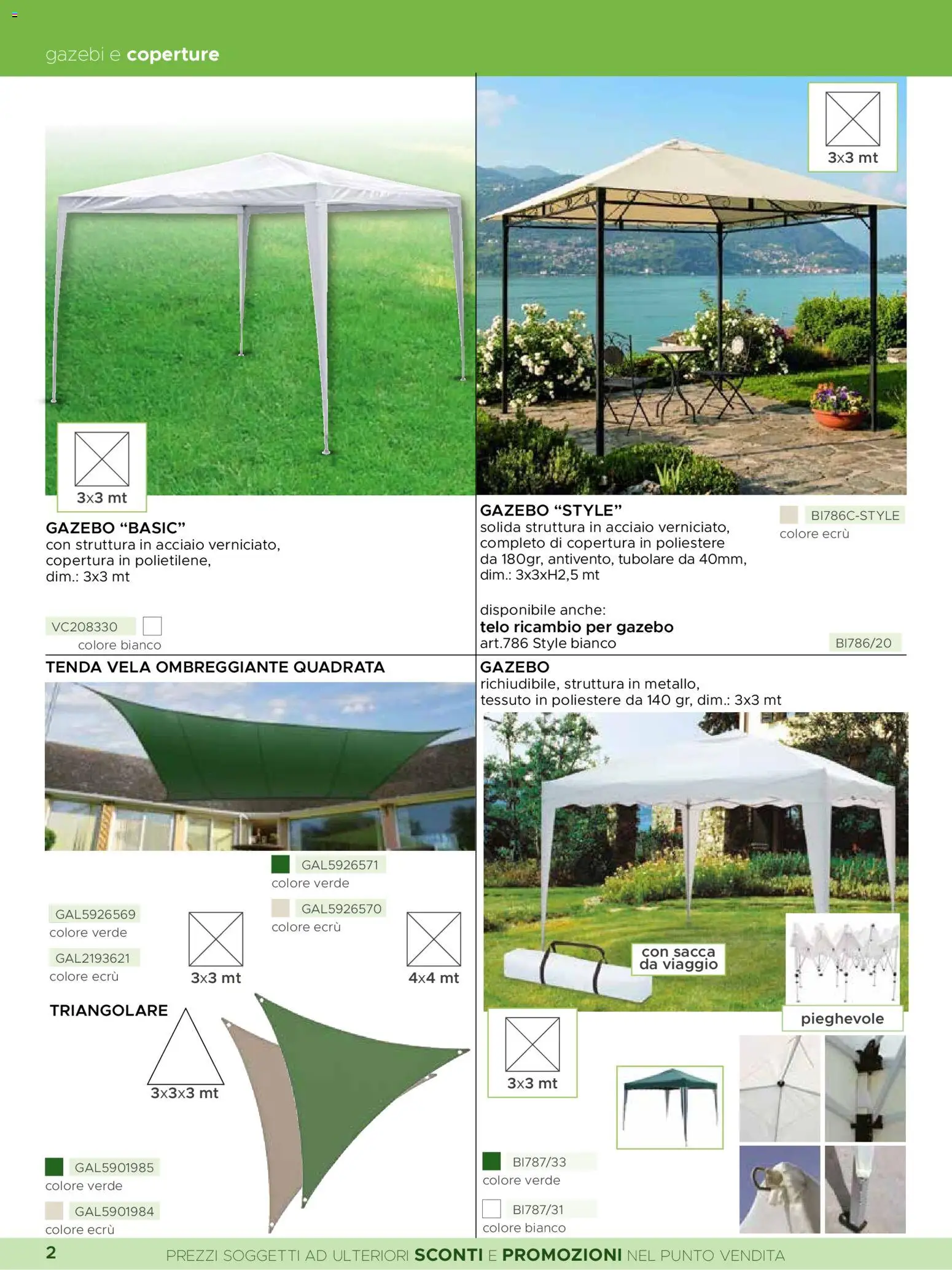 Volantino La Prealpina del 08.06.2026 | Pagina: 2 | Prodotti: Tenda, Gazebo