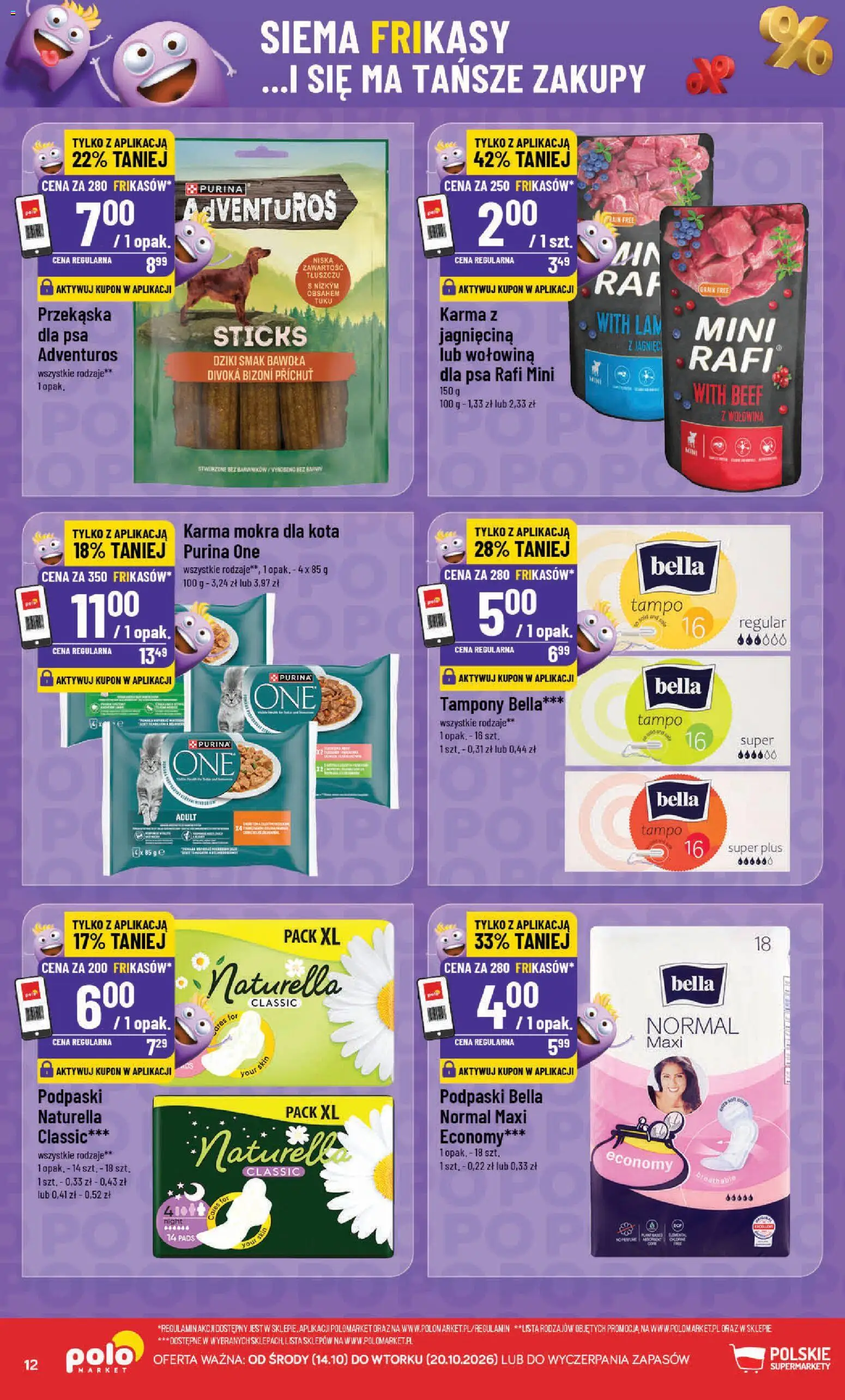POLOmarket gazetka - Frikasowe Hity od 14.10.2026 | Strona: 12 | Produkty: Karma z dla psa, Jagnięcina, Wołowina, Karma