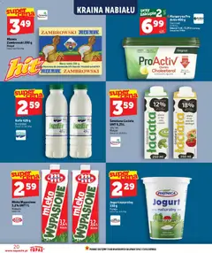 Pogląd oferty "Topaz gazetka" - ważna od 18.06.2026 | Strona: 20 | Produkty: Mleko wypasione, Kefir, Margaryna, Śmietana