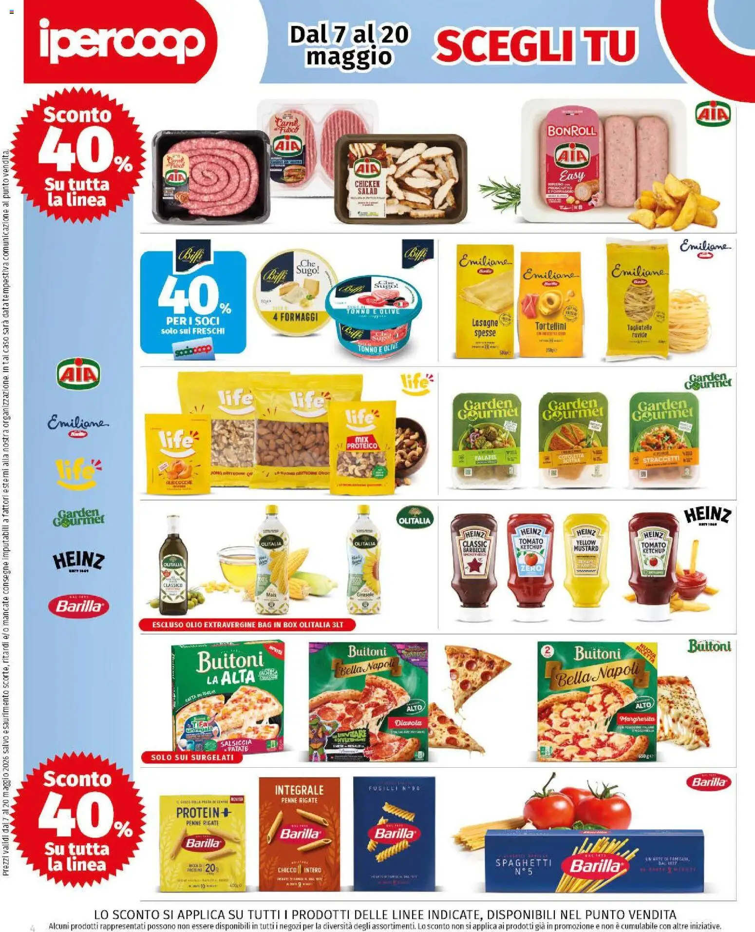 Volantino Ipercoop del 07.05.2026 | Pagina: 4 | Prodotti: Data, Fusilli, Albicocche, Penne