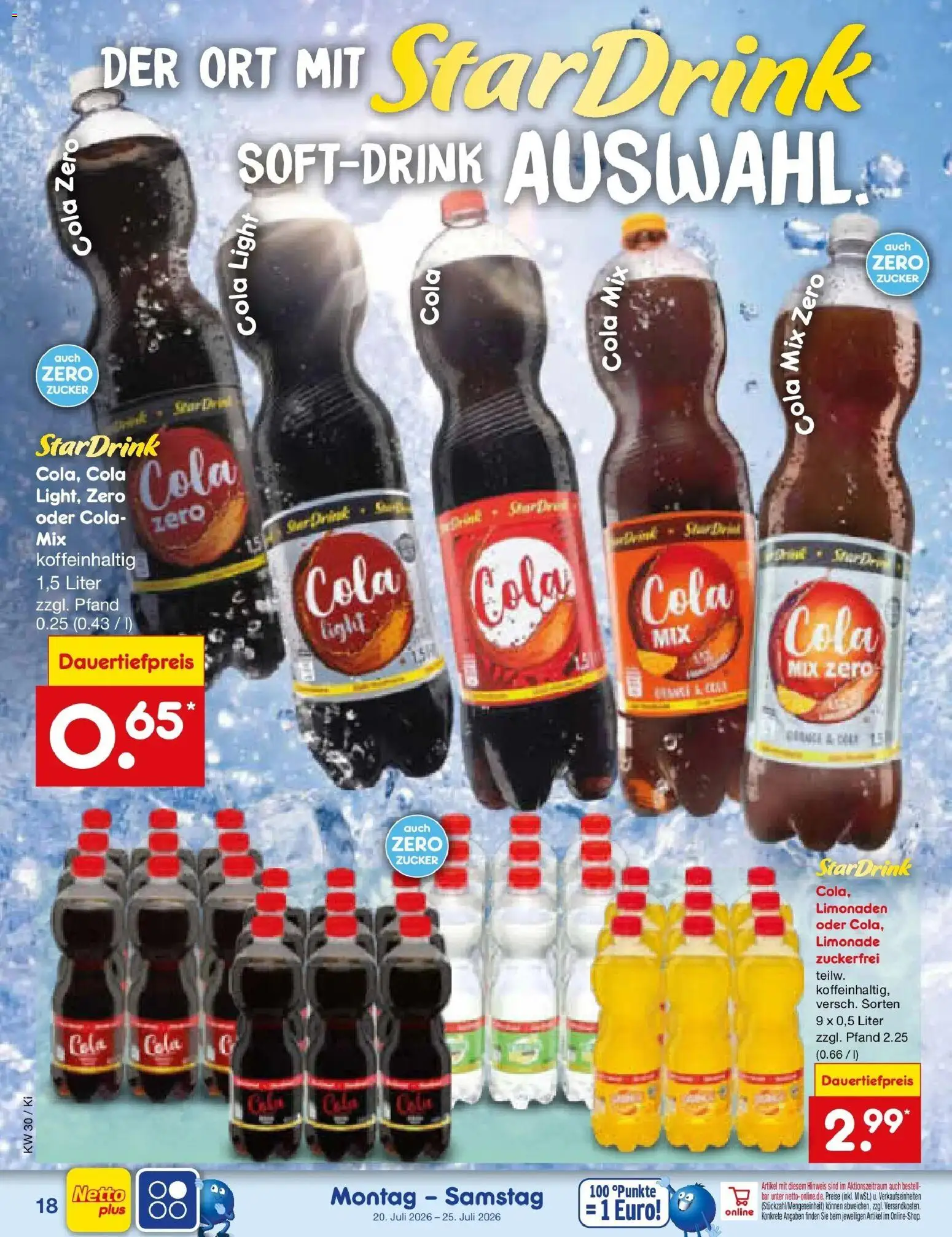 Netto Marken-Discount Prospekt Oberhaid – gültig ab 20.07.2026 | Seite: 30 | Produkte: Cola, Limonade, Zucker