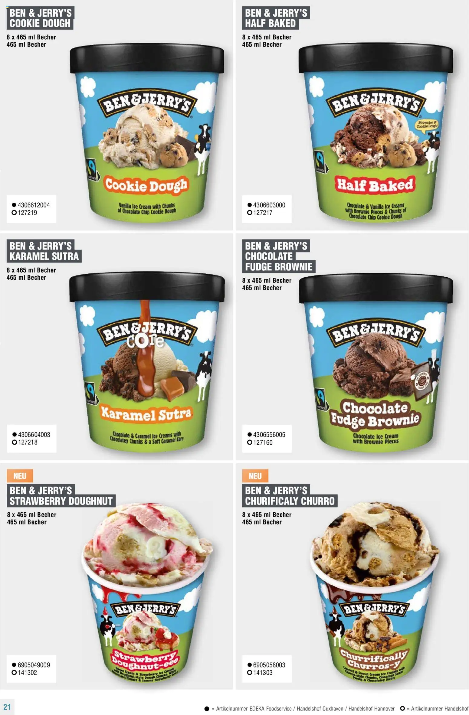 Handelshof Eiskonzept 2026 – gültig ab 01.01.2026 | Seite: 21 | Produkte: Ben & Jerry's