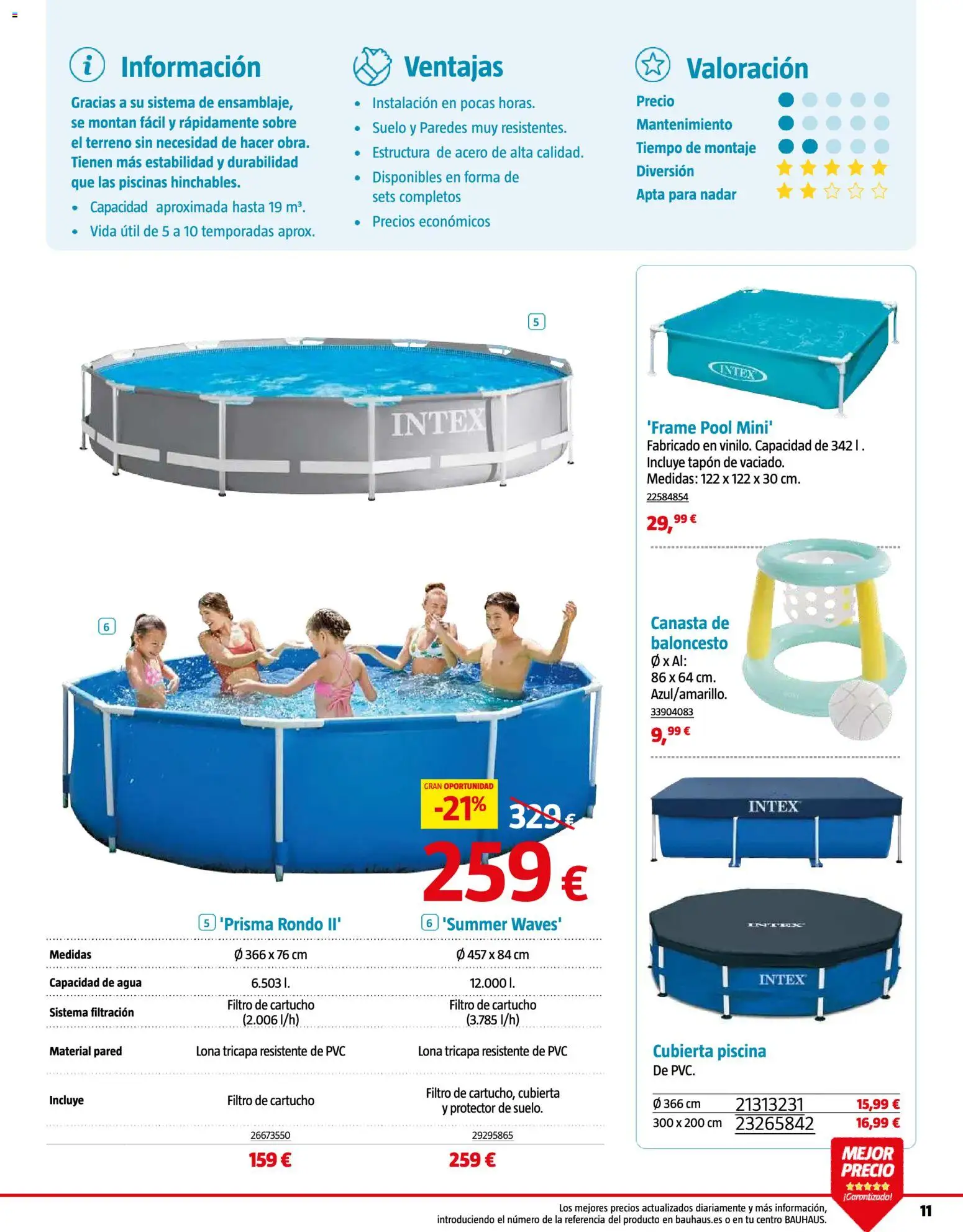 Bauhaus Piscinas 2026 │ válido desde el 01.06.2026 | Página: 11