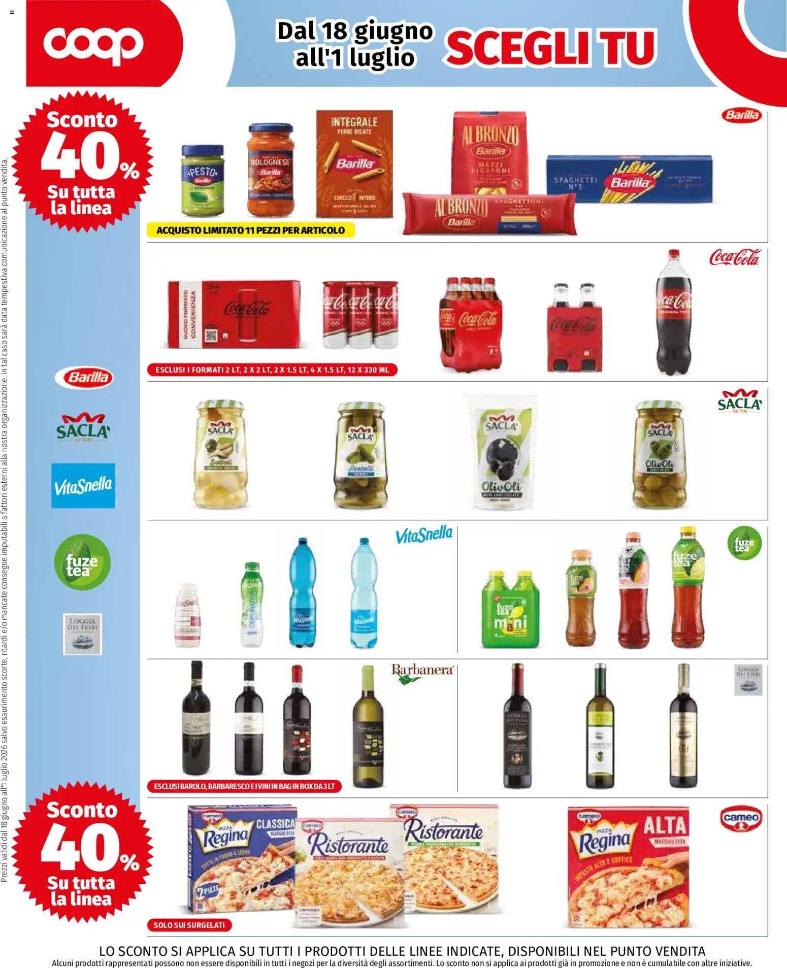 Volantino COOP del 18.06.2026 | Pagina: 5 | Prodotti: Data, Pesto, Penne, Coca Cola