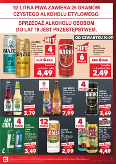 Pogląd oferty "ŁOMŻA Piwo 6% alk. Pils, Piwo 6% alk. Pils 12 x 0,5 l puszka 6 l opakowanie" - ważna od 10.09.2026 | Strona: 53