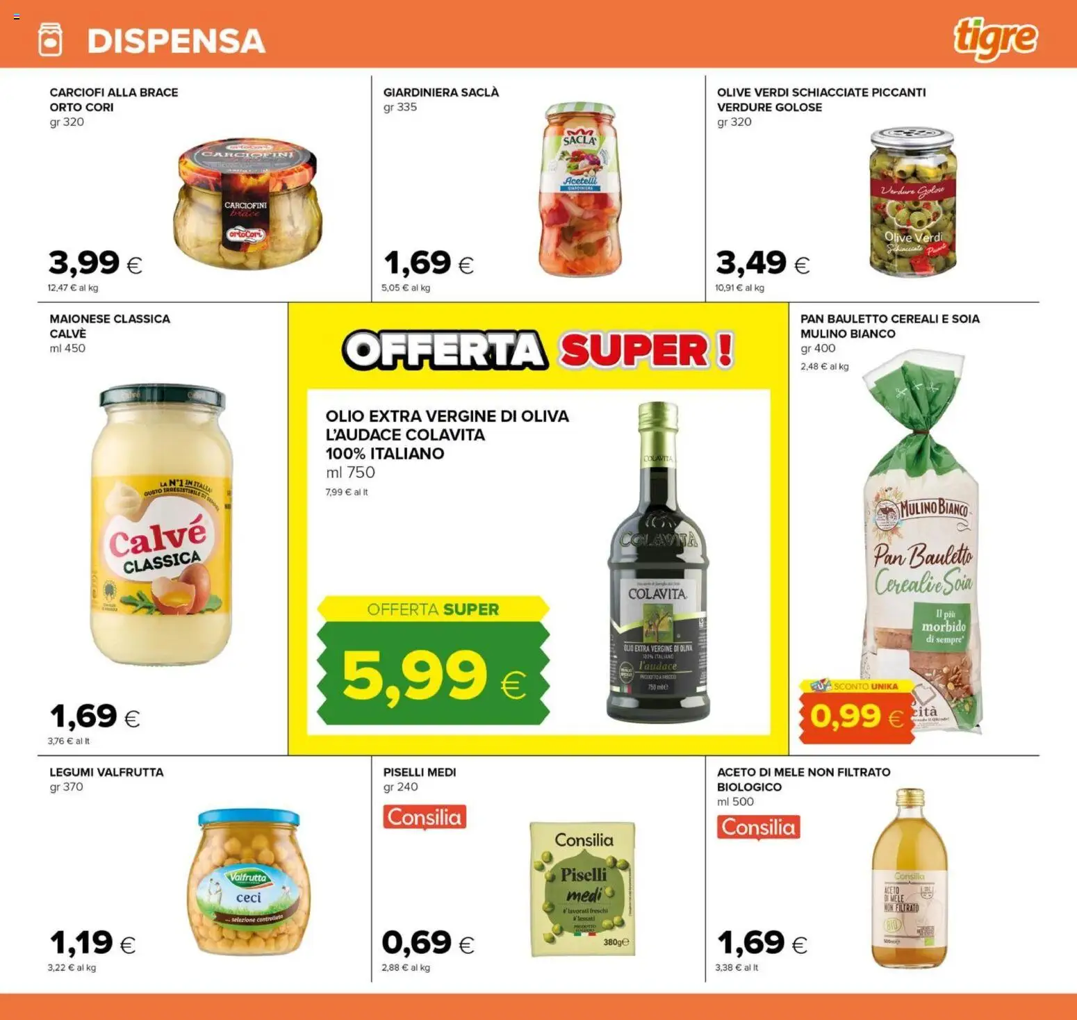 Volantino Tigre del 25/09/2026 | Pagina: 15 | Prodotti: Cereali, Aceto di mele, Maionese, Aceto