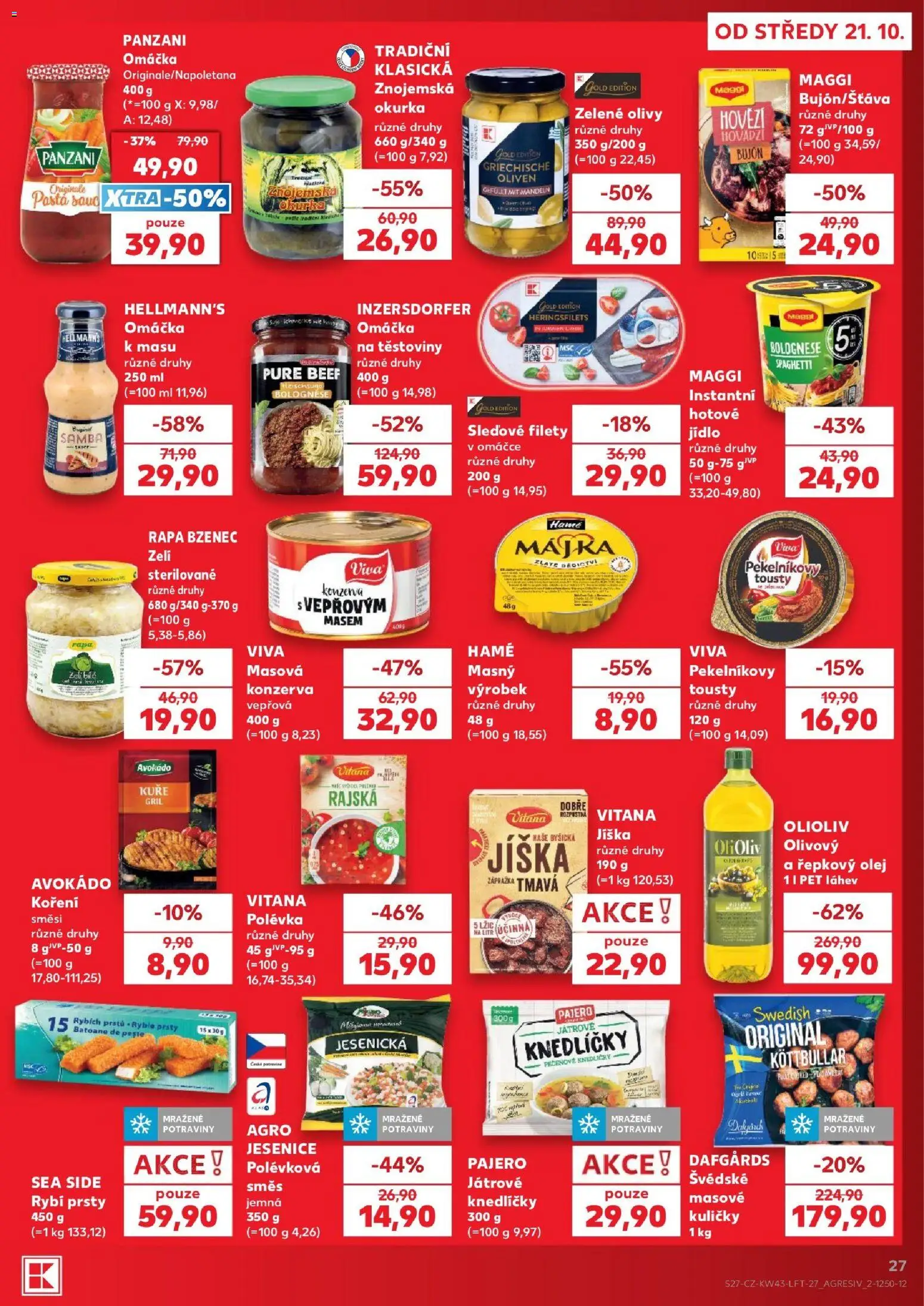 Kaufland leták - Liberec od 21.10.2026 | Strana: 27 | Produkty: Olivový olej, Koření, Gril, Potraviny