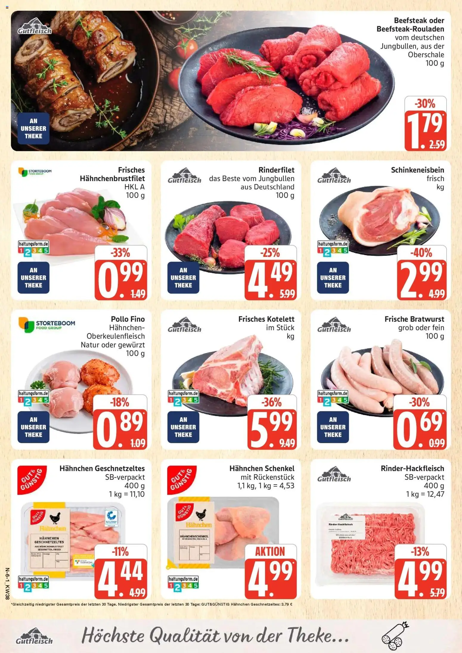 Marktkauf Prospekt Cuxhaven (ab 14.09.2026) » Angebote online | Seite: 6 | Produkte: Hahnchen, Hahnchenschenkel, Theke, Bratwurst