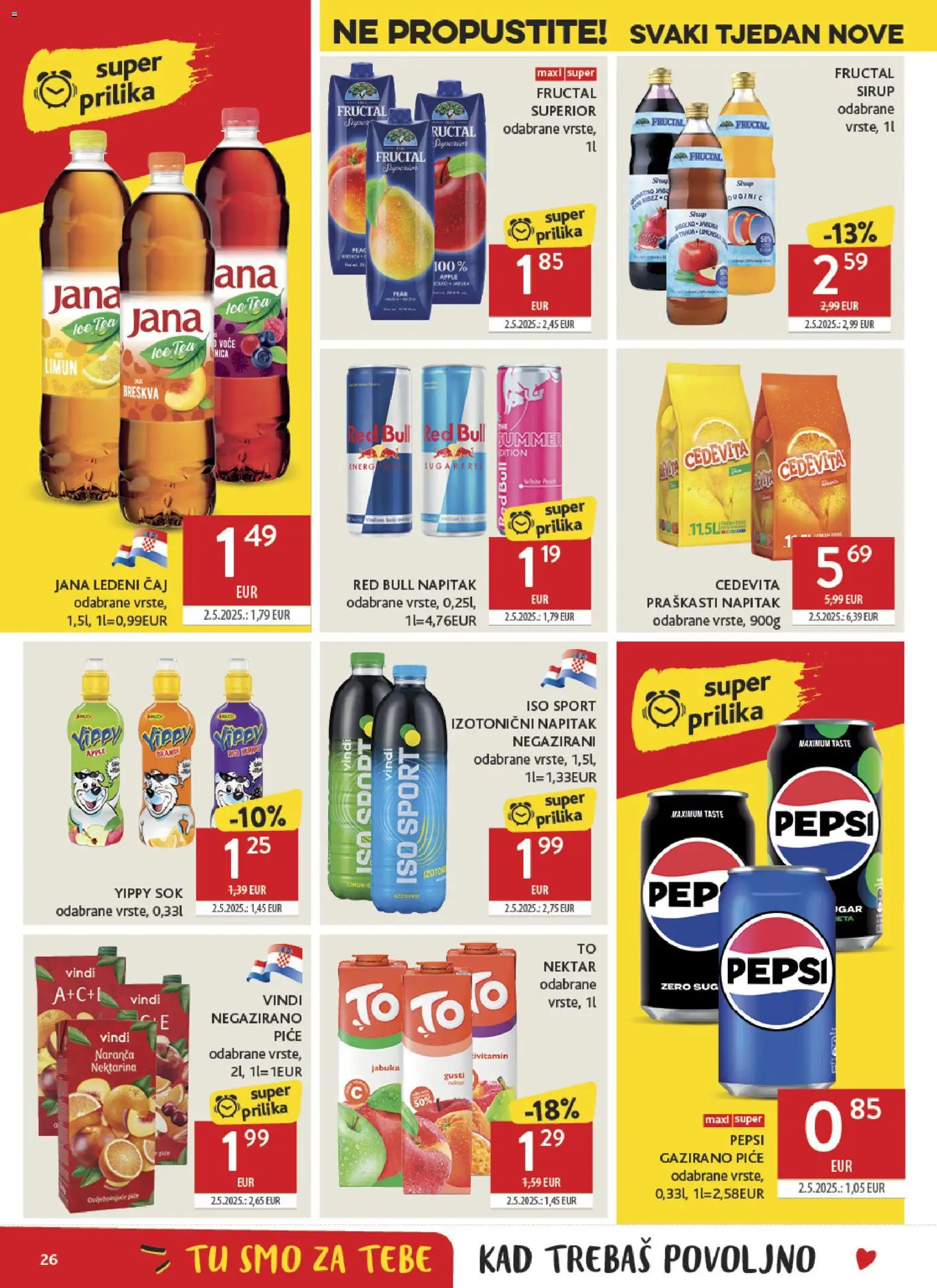 Konzum katalog | vrijedi od 29.04.2026 | Stranica: 26 | Proizvodi: Ledeni čaj, Čaj, Nektarina, Sirup
