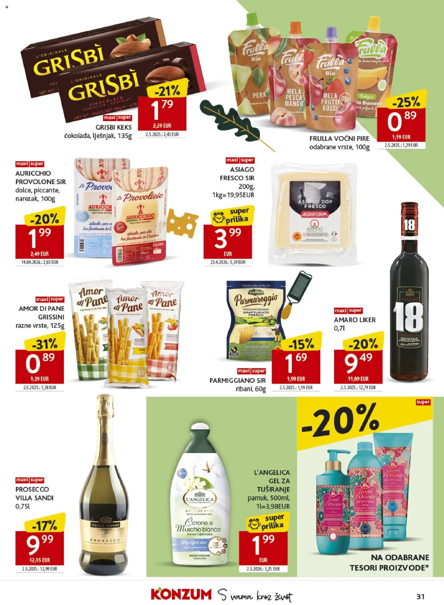 Konzum HR akciós ujság - amely érvényes a következő dátumtól: 06.05.2026 | Oldal: 31 | Termékek: Grissini, Mangó