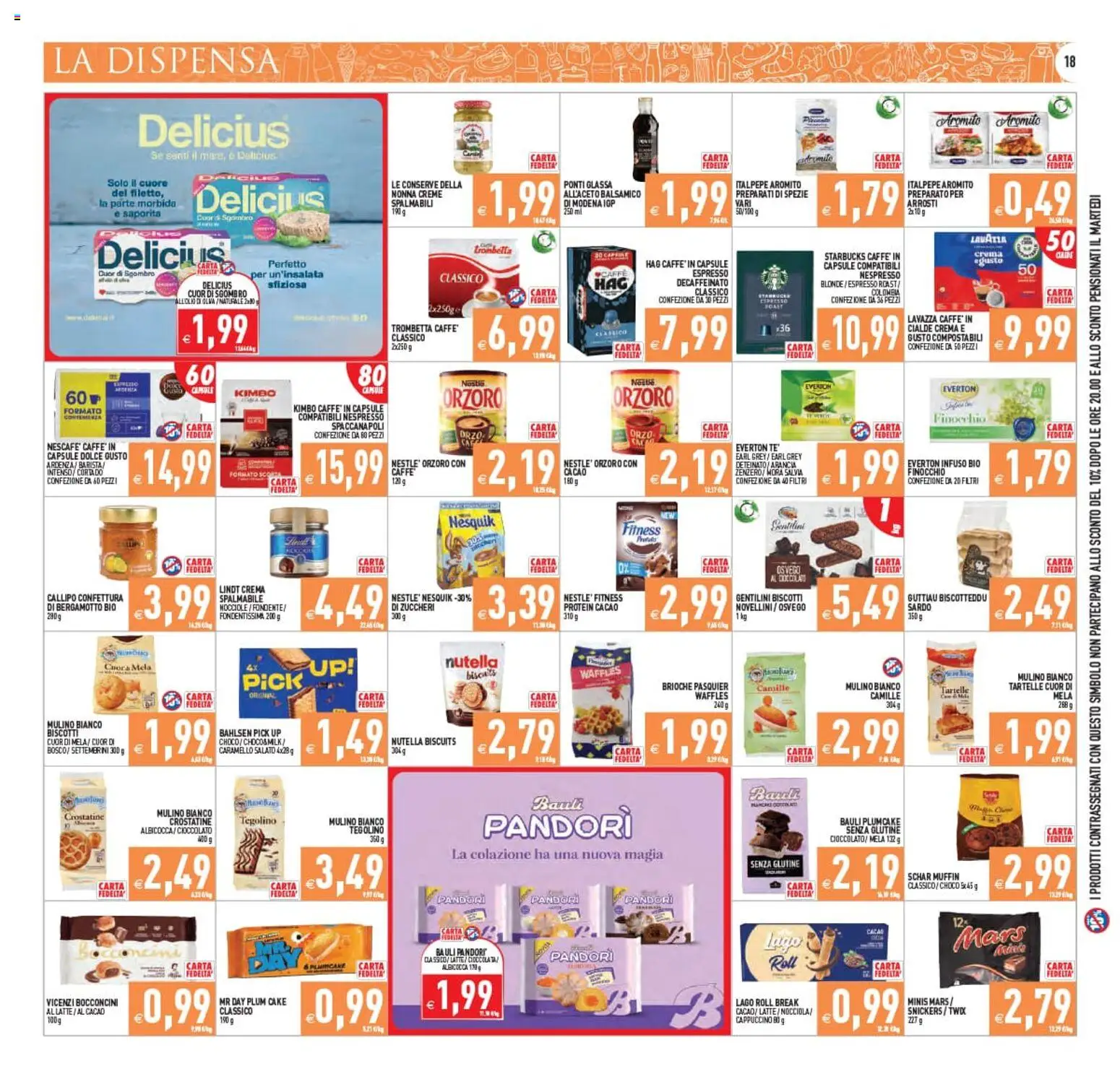Volantino PIM Supermercati del 20.05.2026 | Pagina: 18 | Prodotti: Latte, Nocciole, Plumcake, Cacao