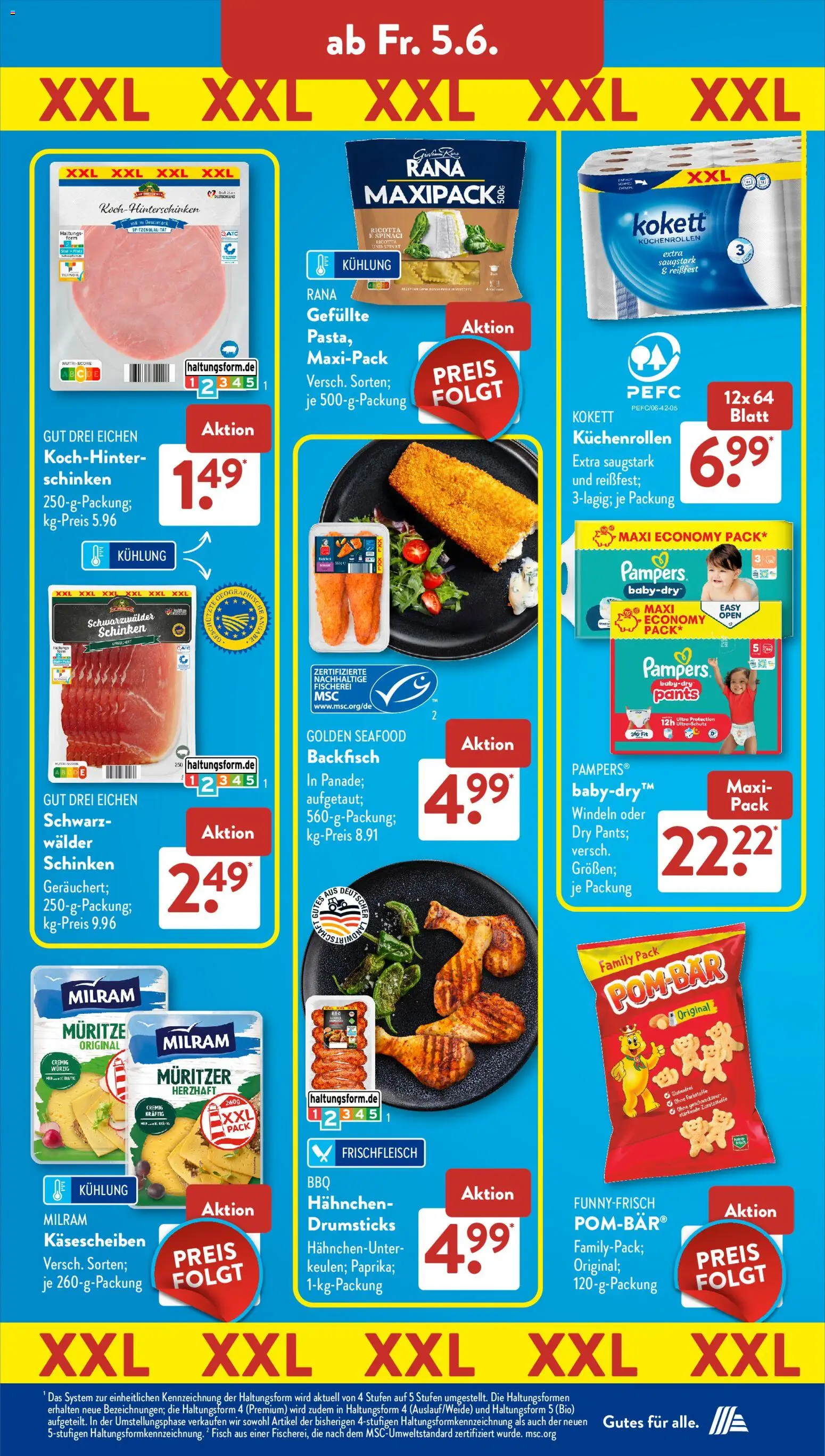 Aldi Süd Prospekt 	 – gültig ab 01.06.2026 | Seite: 13 | Produkte: Hahnchen, Fisch, Milram, Schinken